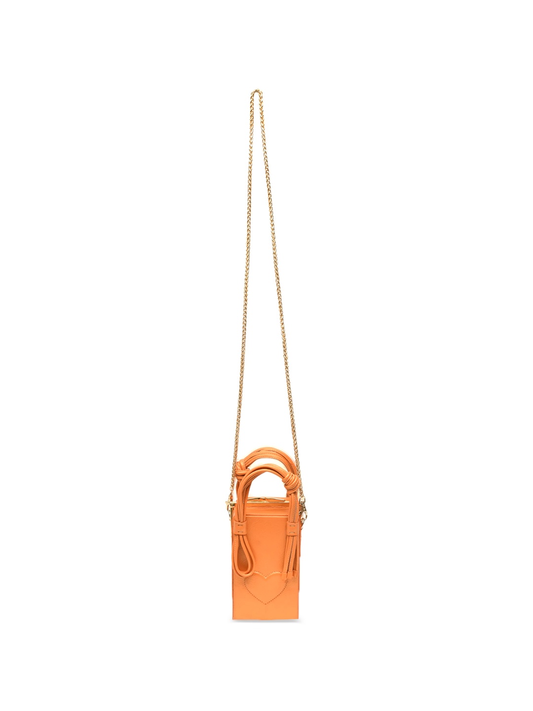 

IMMRI Textured Structured Sling Bag, Orange