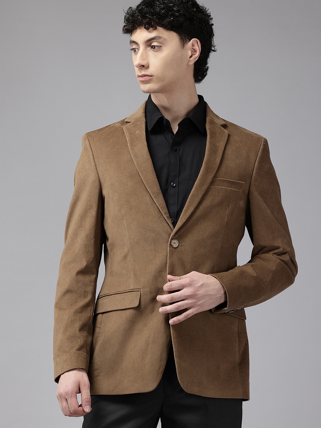 

Park Avenue Textured Slim Fit Blazer, Brown