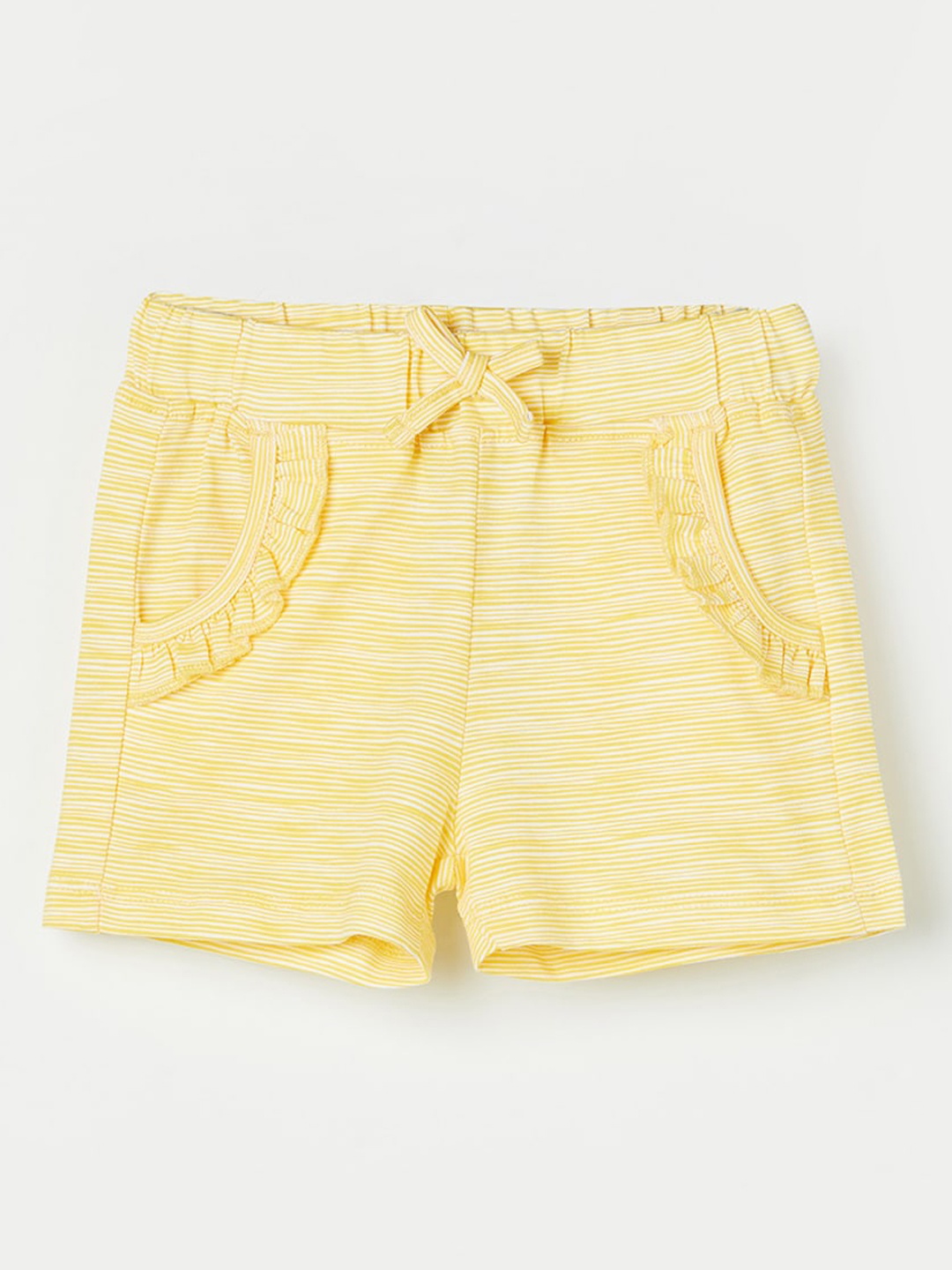 

Juniors by Lifestyle Infant Girls Striped Pure Cotton Shorts, Yellow