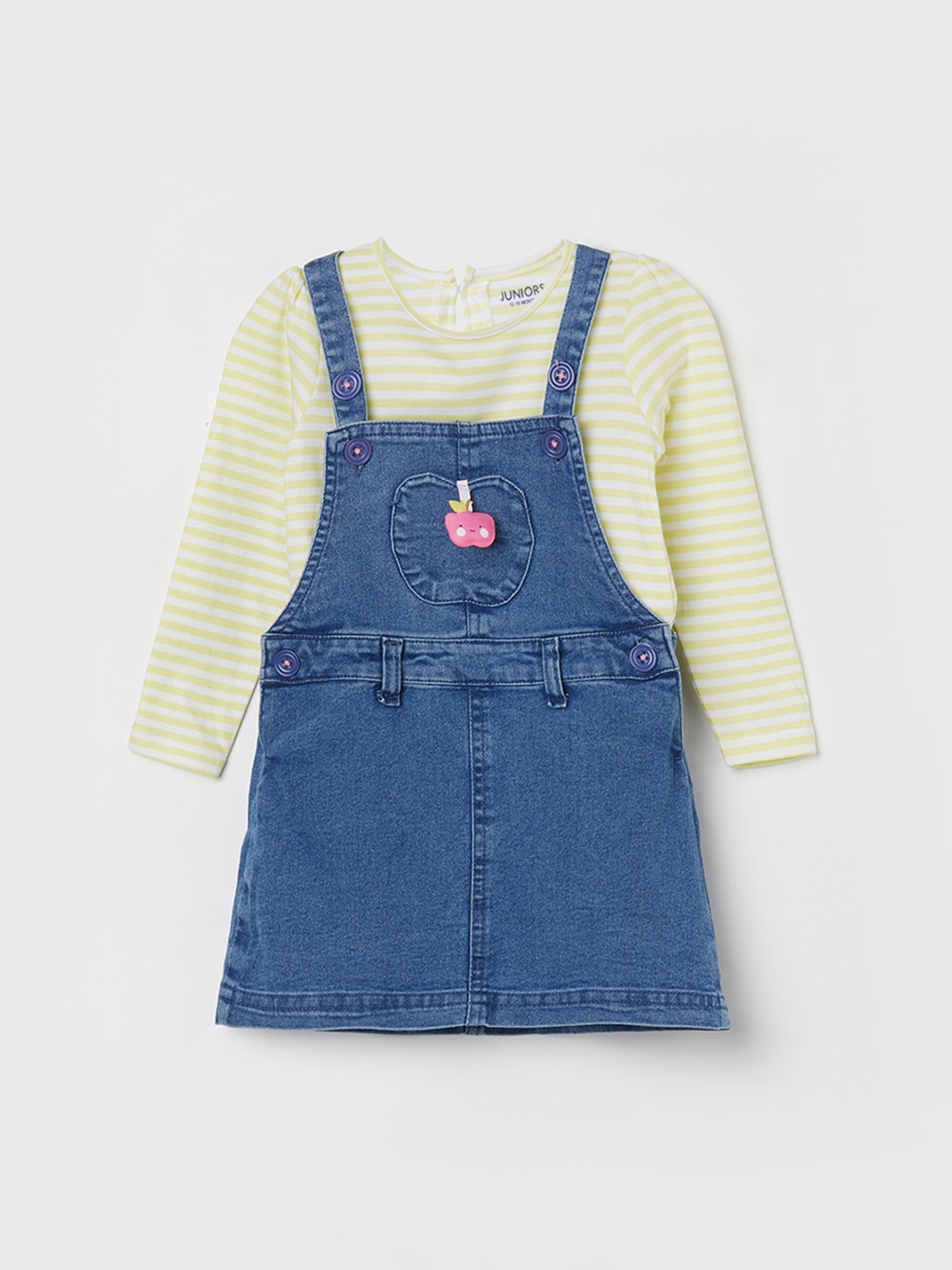 

Juniors by Lifestyle Girls Cotton Pinafore Dress, Blue