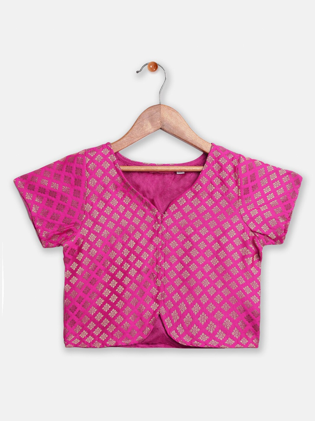 

studio rasa V-Neck Geometric Printed Top, Pink