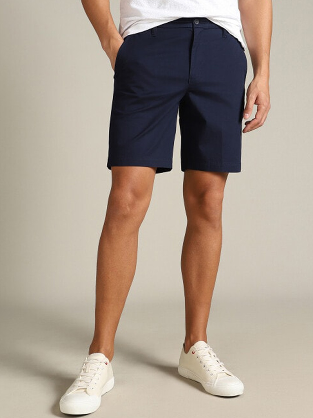 

Dockers Men Mid Rise Straight Fit Shorts, Blue
