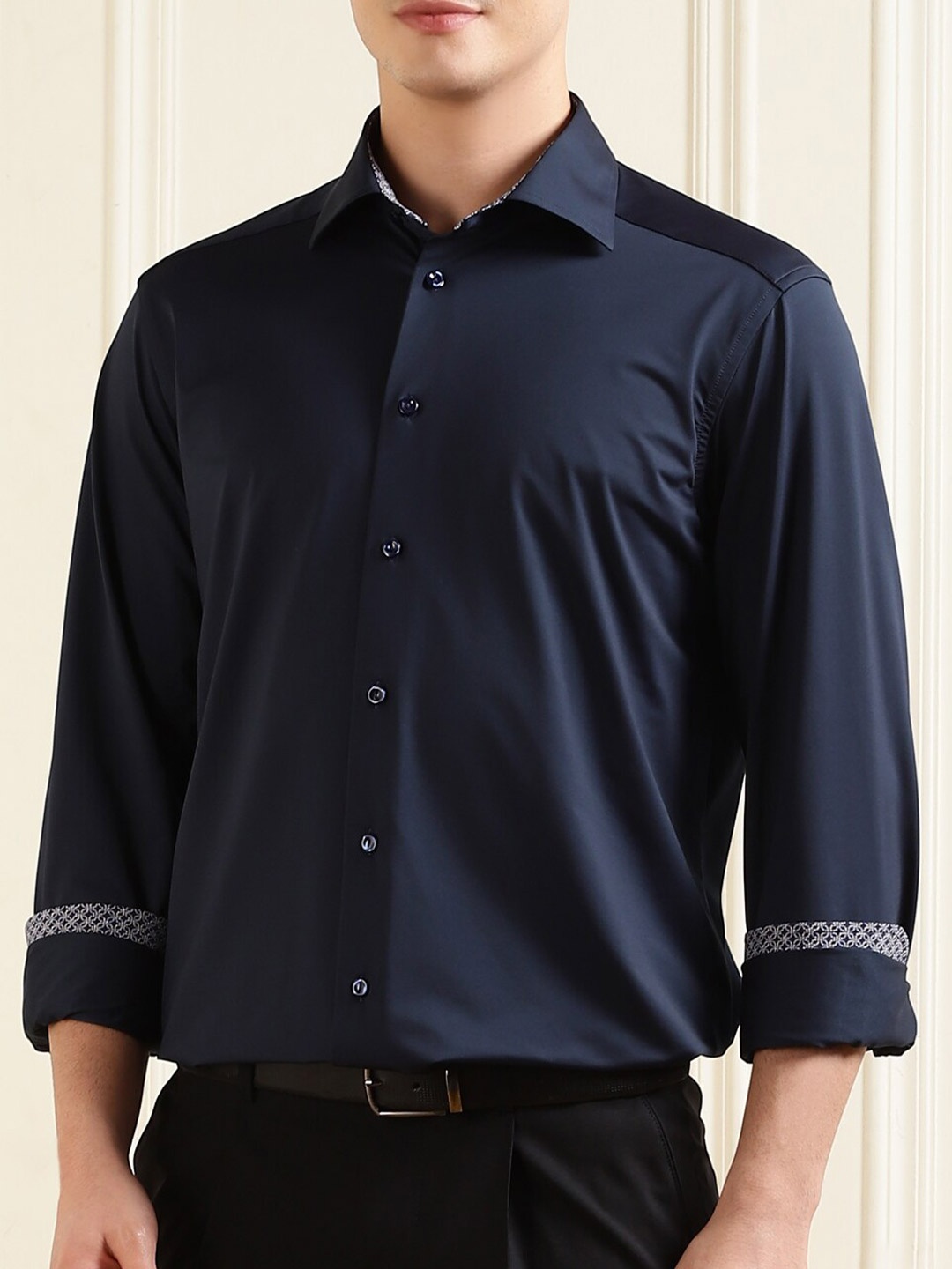 

Eton Spread Collar Formal Shirt, Navy blue