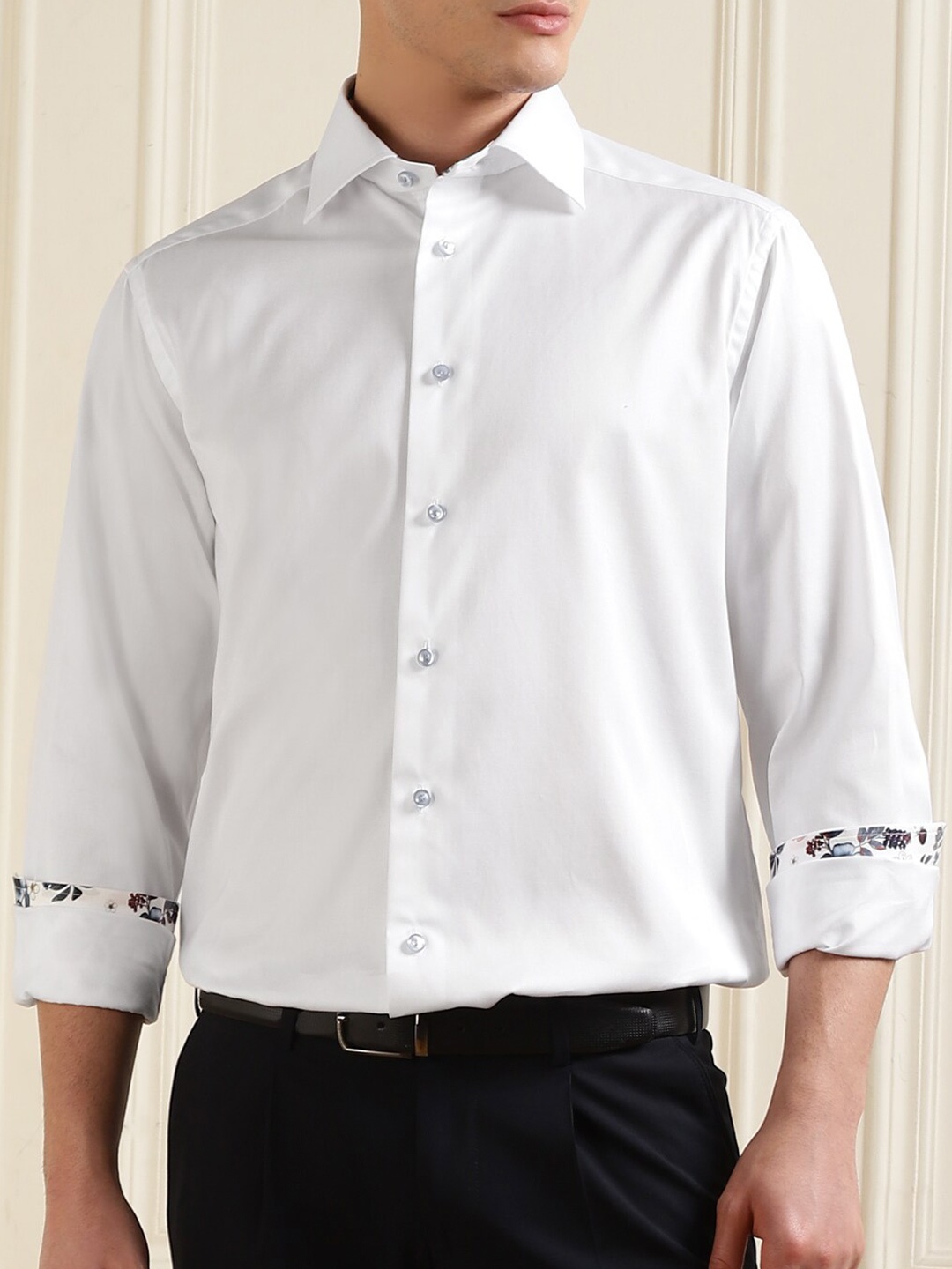

Eton Spread Collar Cotton Formal Shirt, White