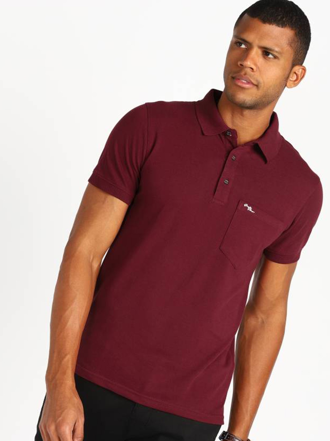 

Fort Collins Polo Collar Short Sleeves Cotton T-shirt, Maroon