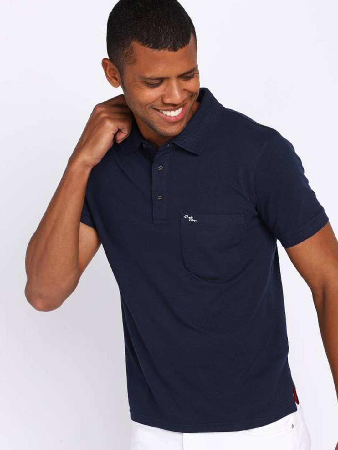 

Fort Collins Polo Collar Short Sleeves Cotton T-shirt, Navy blue