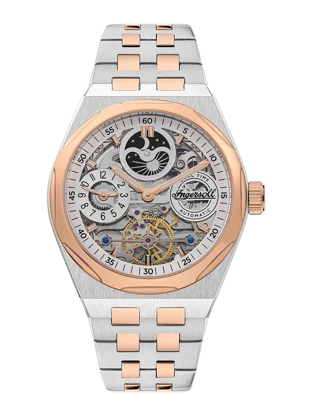 

Ingersoll Men Skeleton Bracelet Style Straps Analogue Automatic Watch I12906, Grey