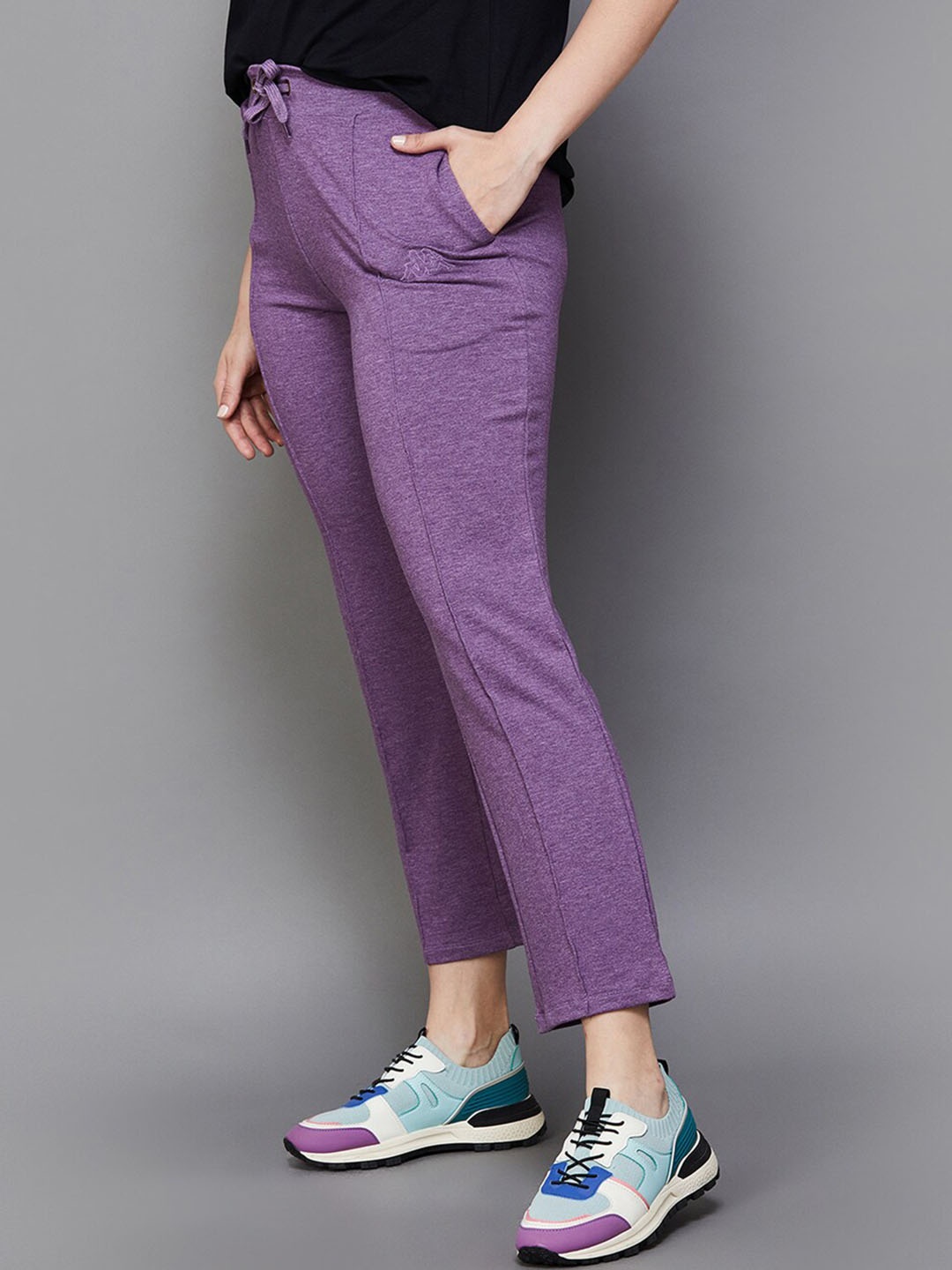 

Kappa Women Mid Rise Trousers, Purple