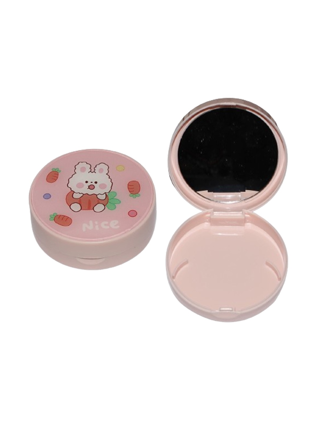 

COLOR STYLE Portable Foldable Hand Makeup Mirror Cum Box, Pink