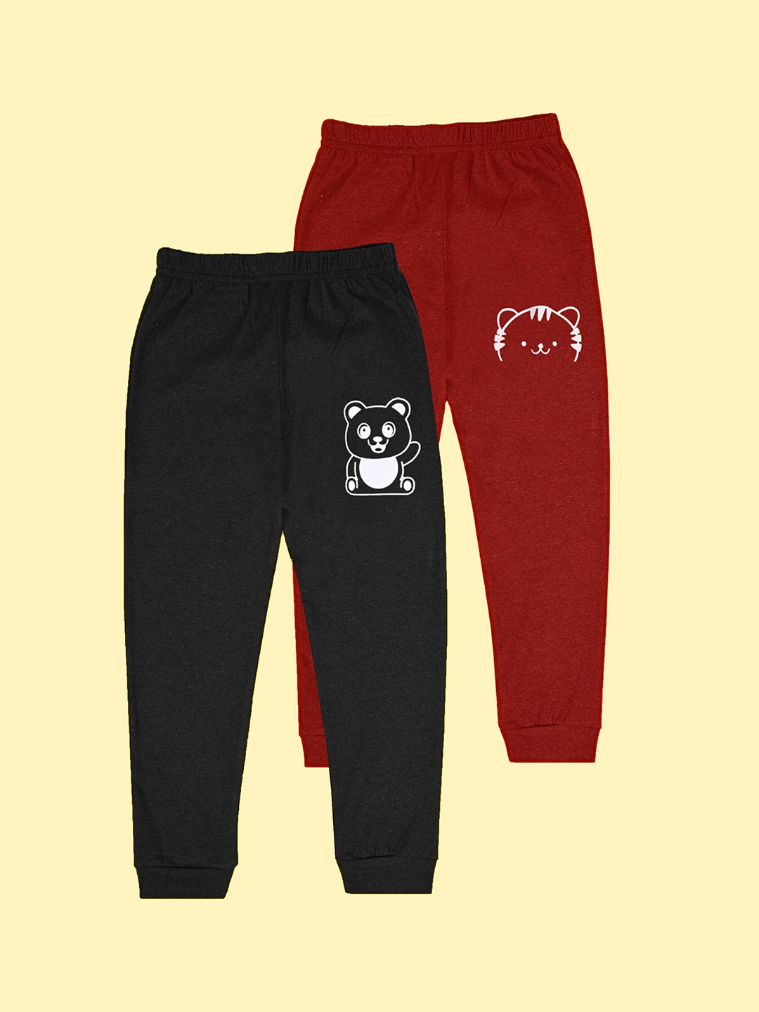 

BAESD Infants Boys Pack Of 2 Graphic Printed Joggers, Black