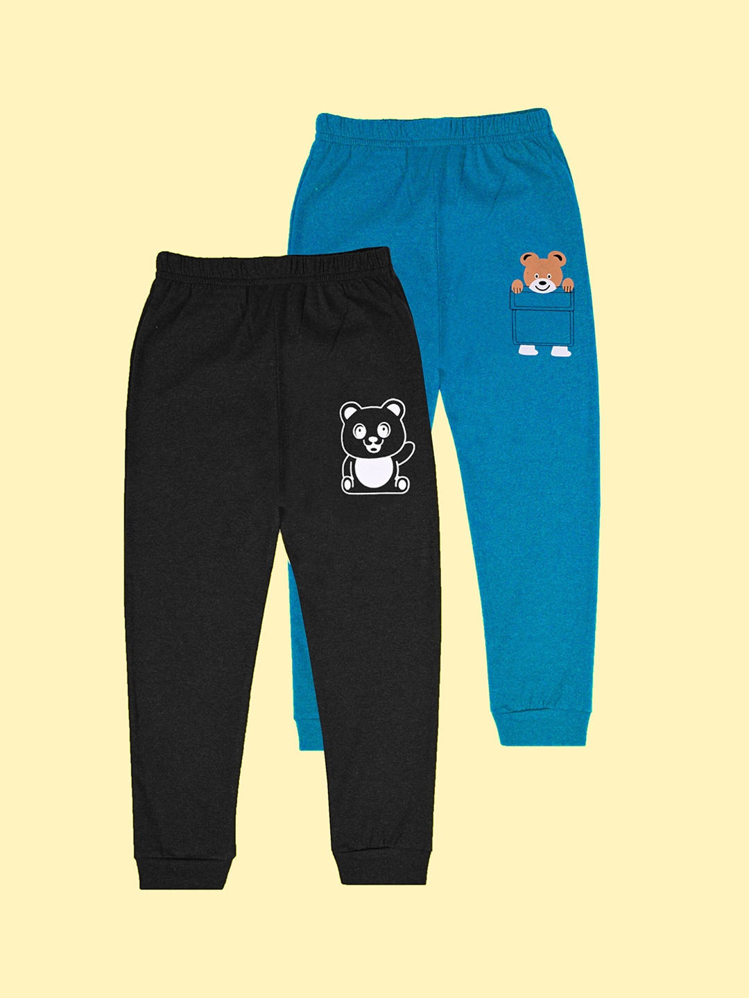 

BAESD Infants Boys Pack Of 2 Graphic Printed Joggers, Black