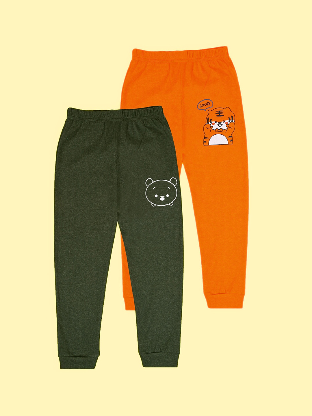 

BAESD Infants Boys Pack Of 2 Graphic Printed Joggers, Green
