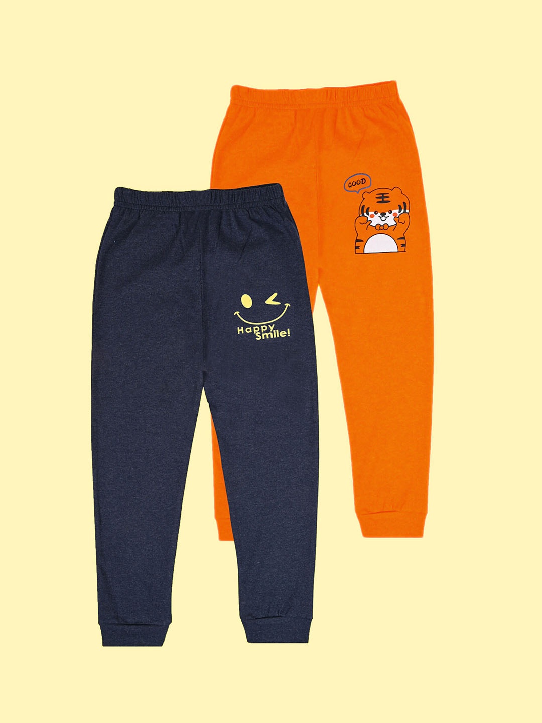 

BAESD Infants Boys Pack Of 2 Graphic Printed Joggers, Orange