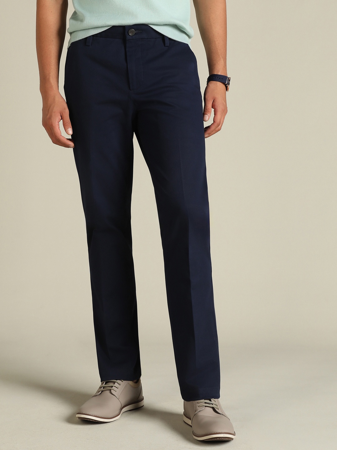 

Dockers Men Mid-Rise Slim Fit Trousers, Blue