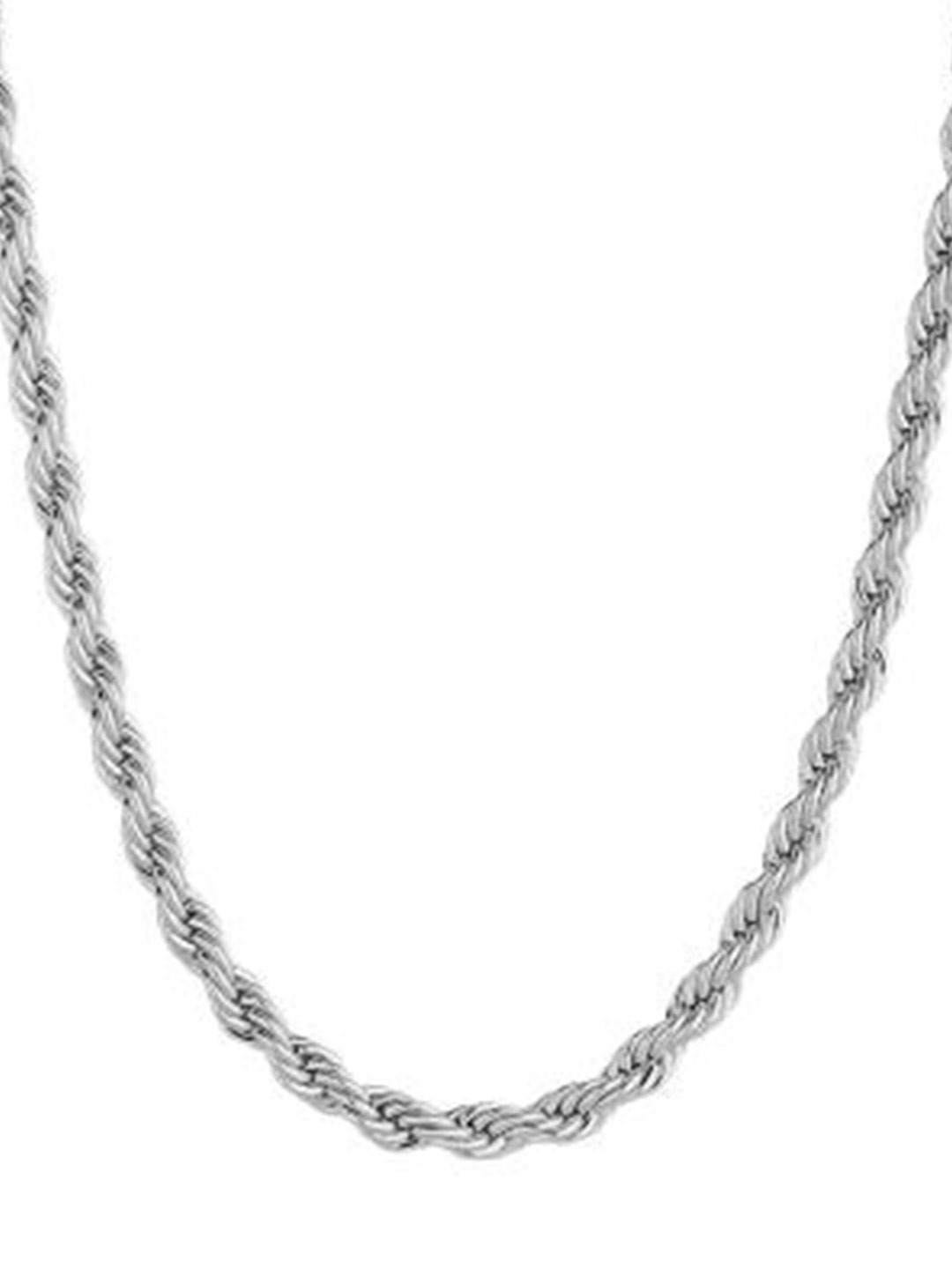

Drip Project Men Rhodium-Plated Stainless Steel Chain, Silver