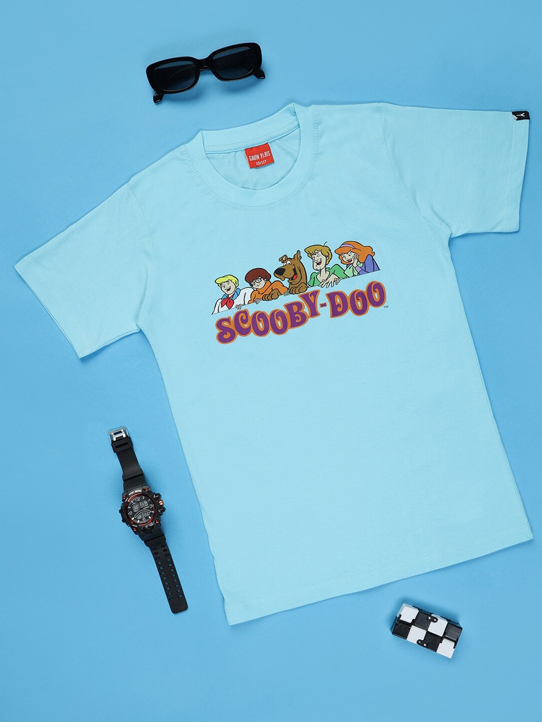 

Gavin Paris Girls Scooby-Doo Printed Pure Cotton Bio Finish T-shirt, Blue
