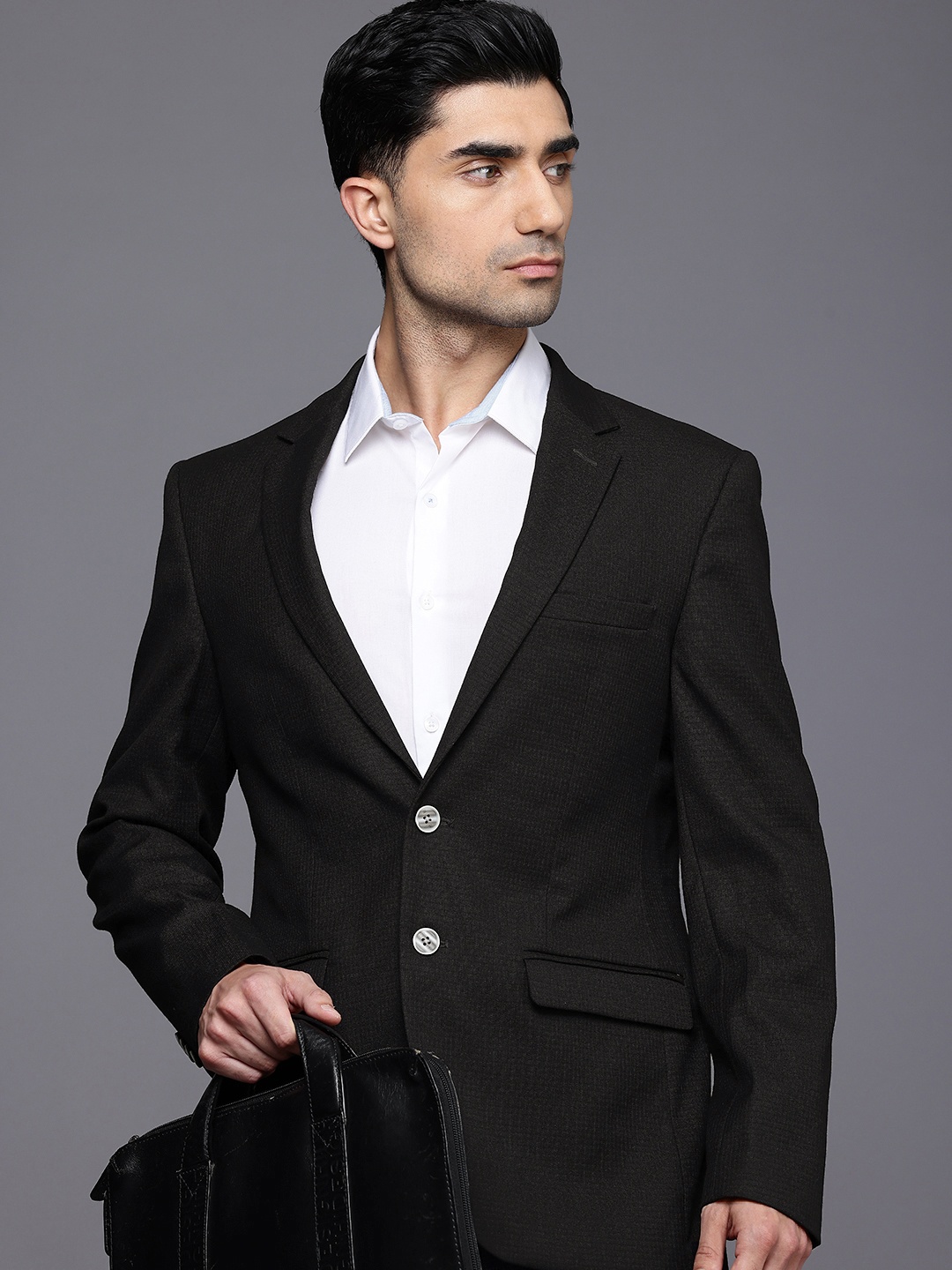 

Raymond Solid Contemporary Fit Formal Blazer, Black