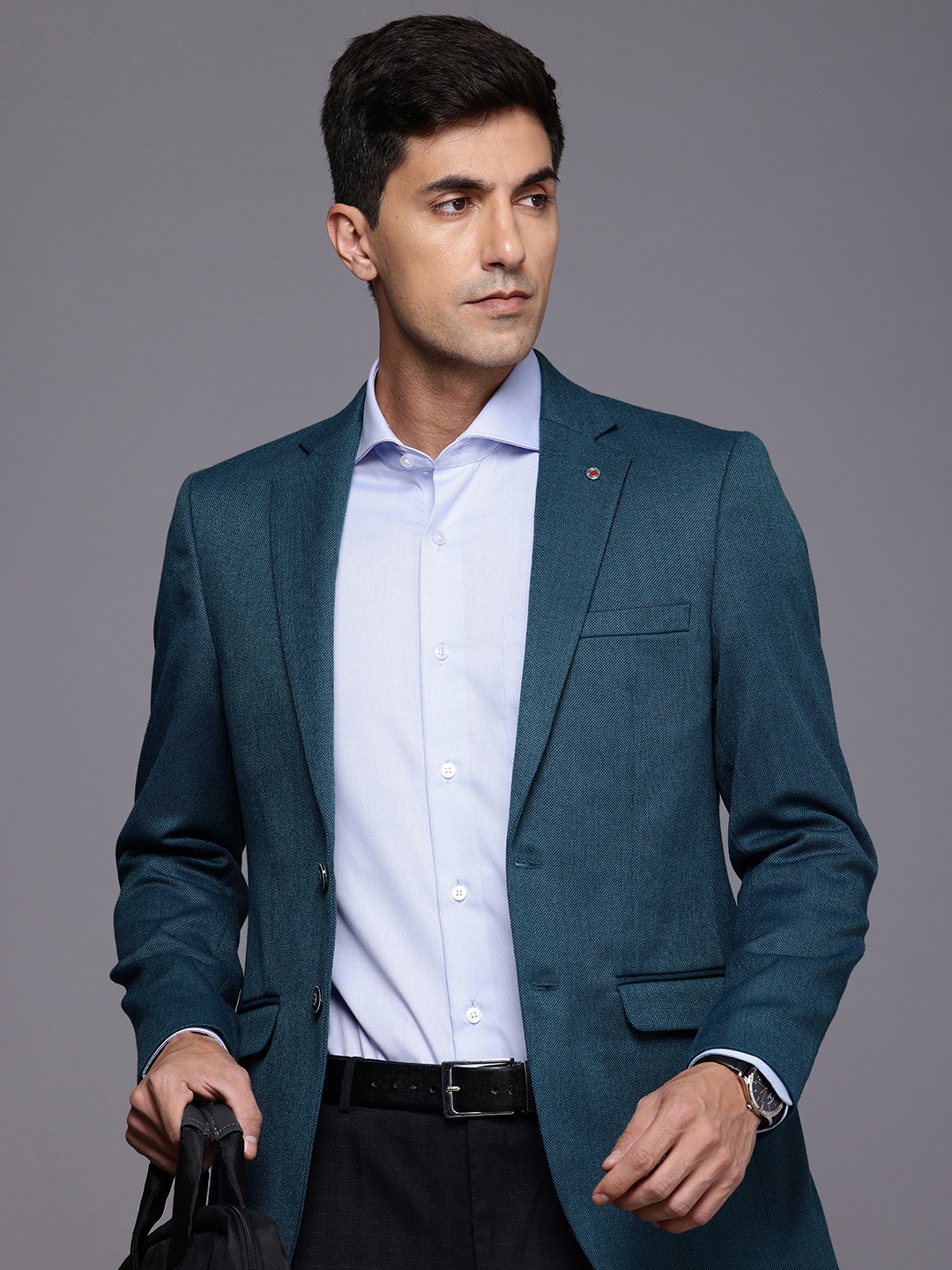 

Raymond Notched Lapel Single-Breasted Formal Blazers, Teal