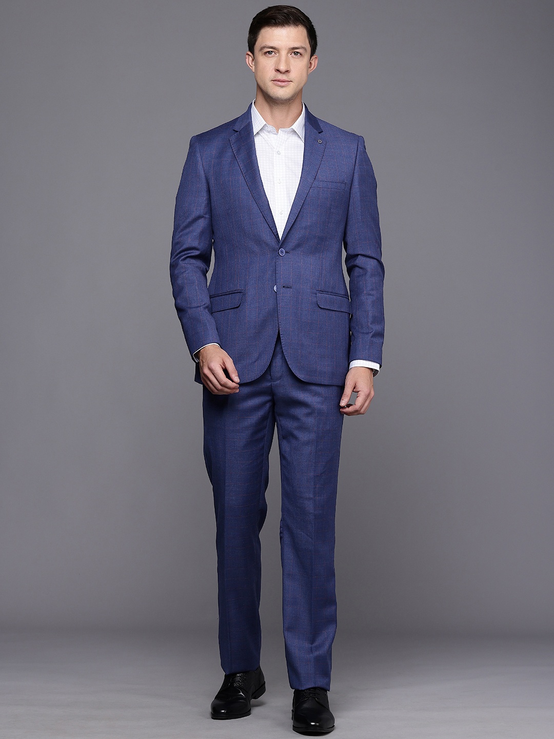 

Raymond Self Design Contemporary Fit 2 Piece Formal Suit, Blue