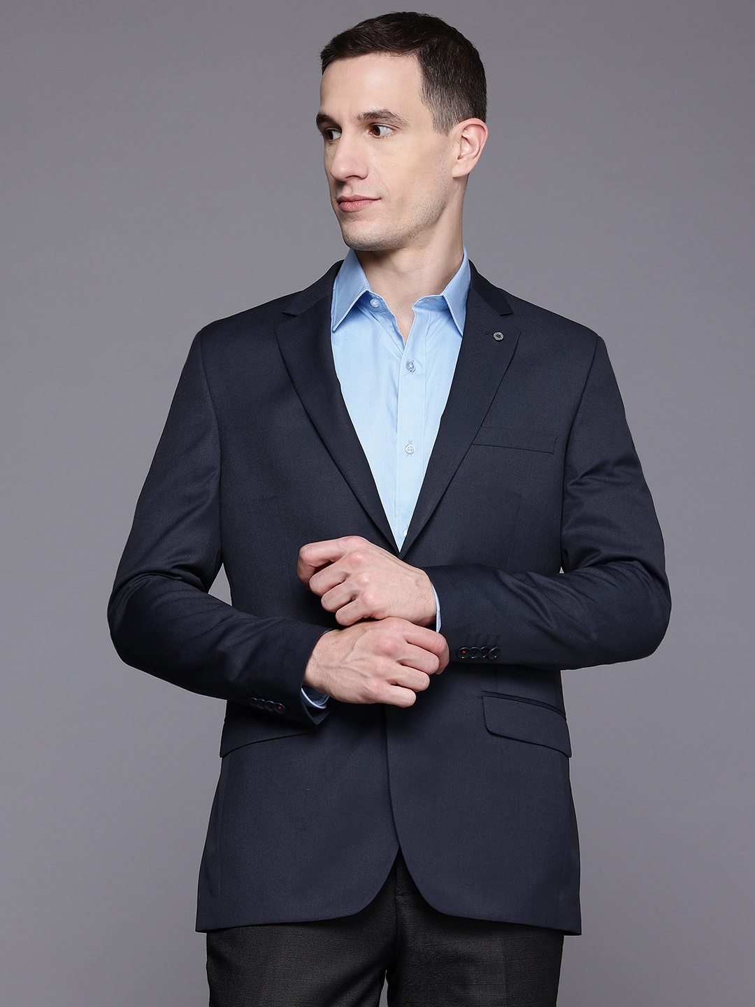 

Raymond Single-Breasted Formal Blazer, Navy blue