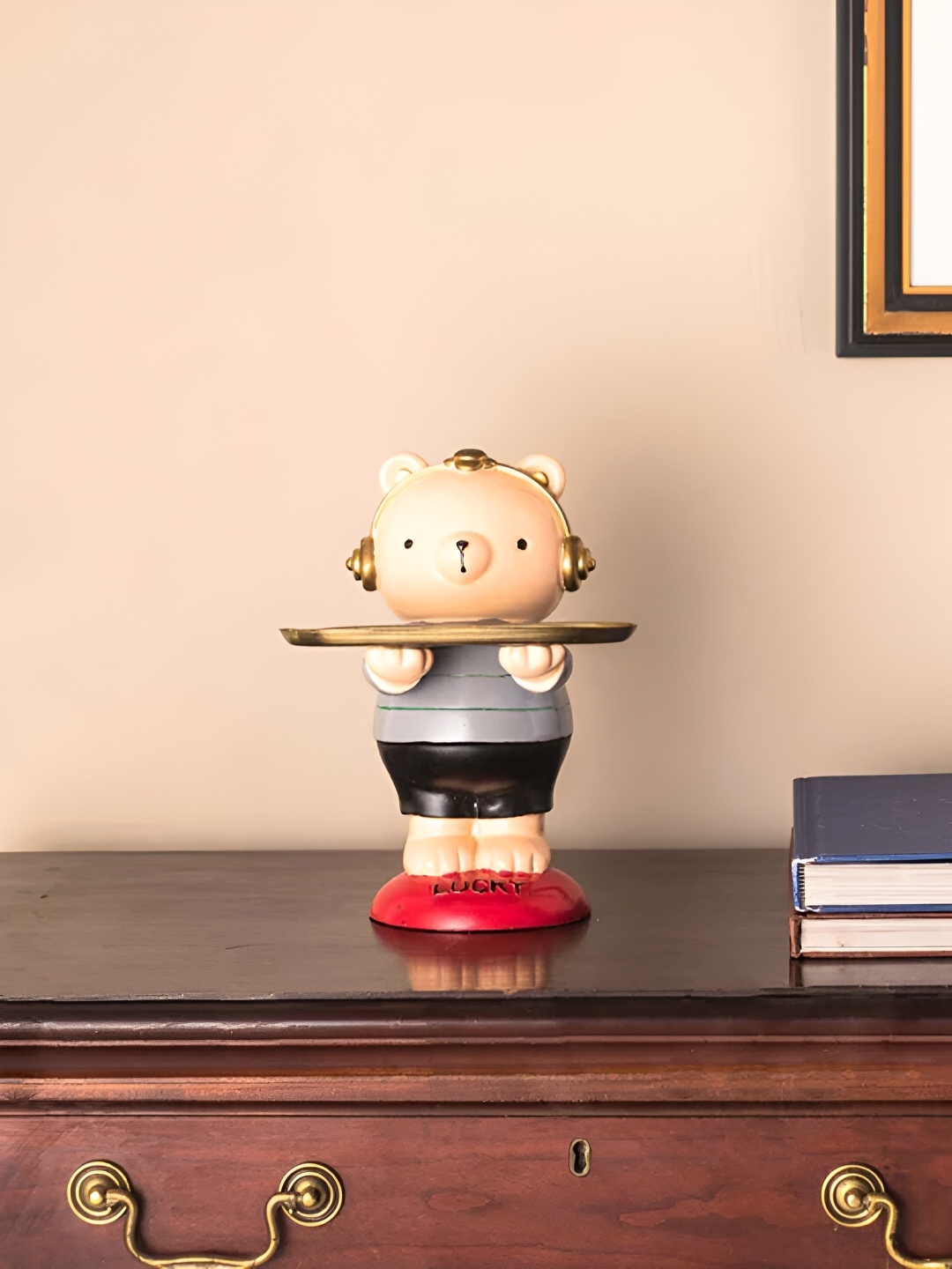

THEDECORKART Beige & Grey Figurine Showpiece