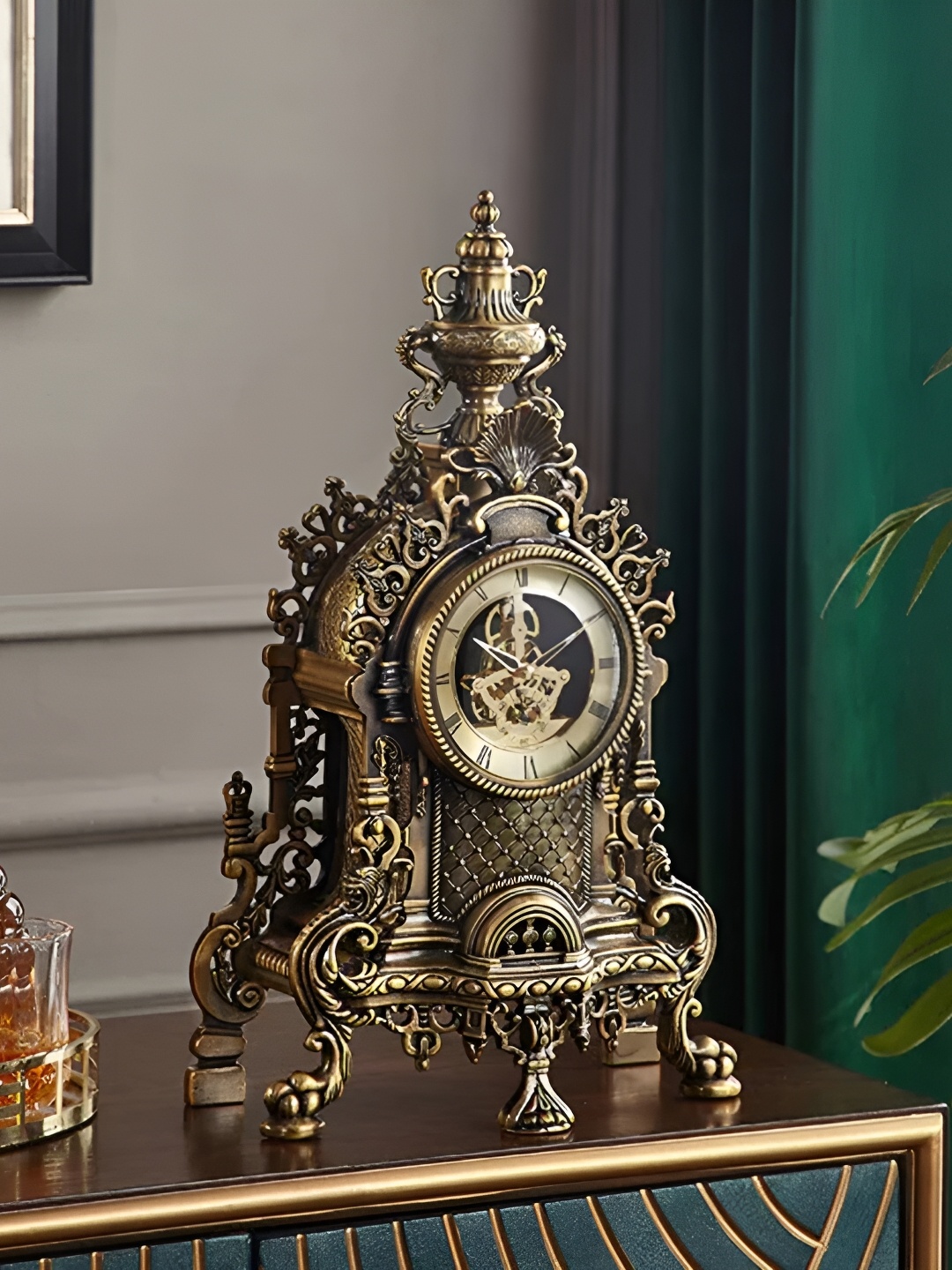 

THEDECORKART Gold-Toned Figurine Showpiece