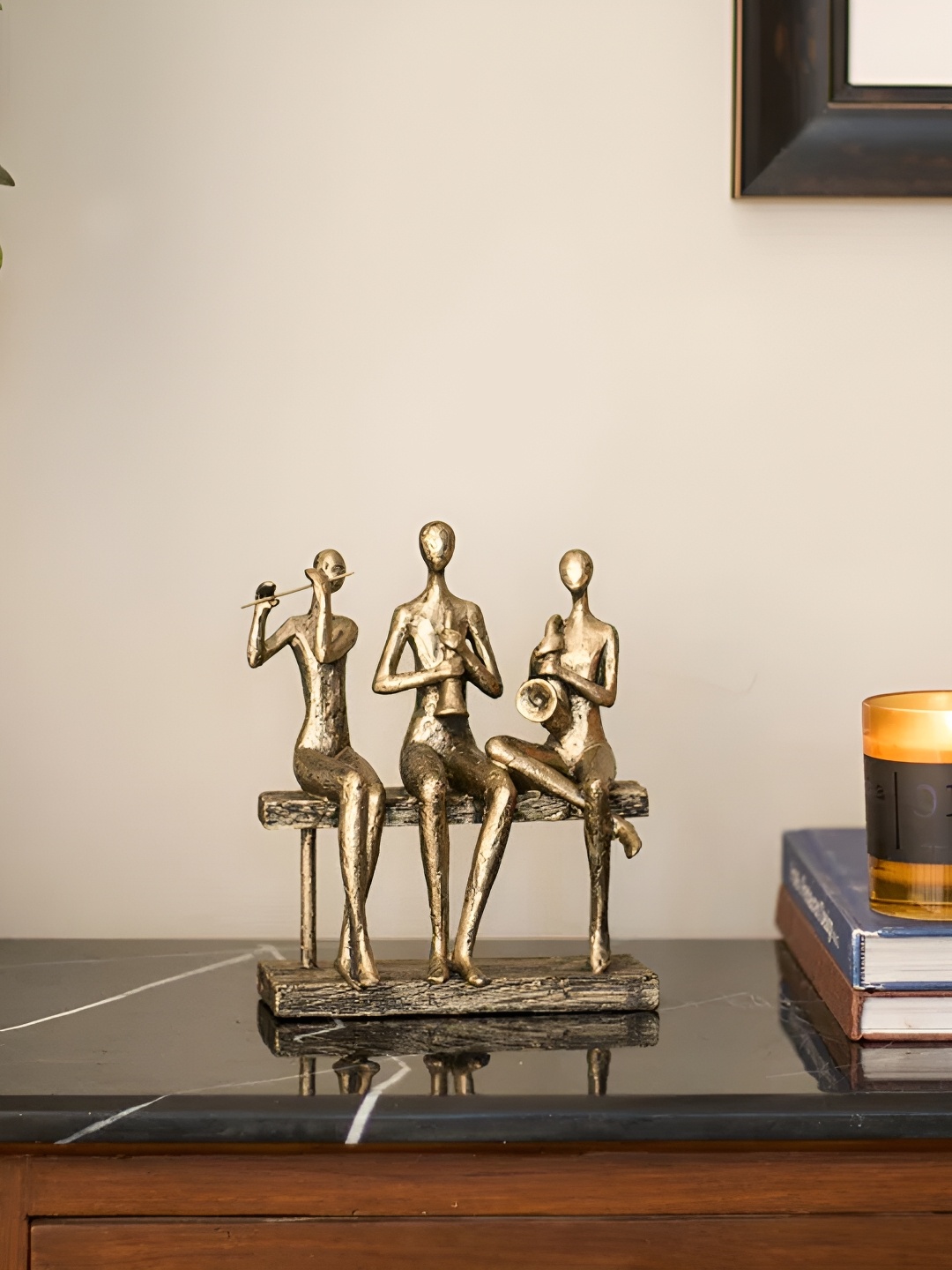 

THEDECORKART Gold-Toned Figurine Showpiece