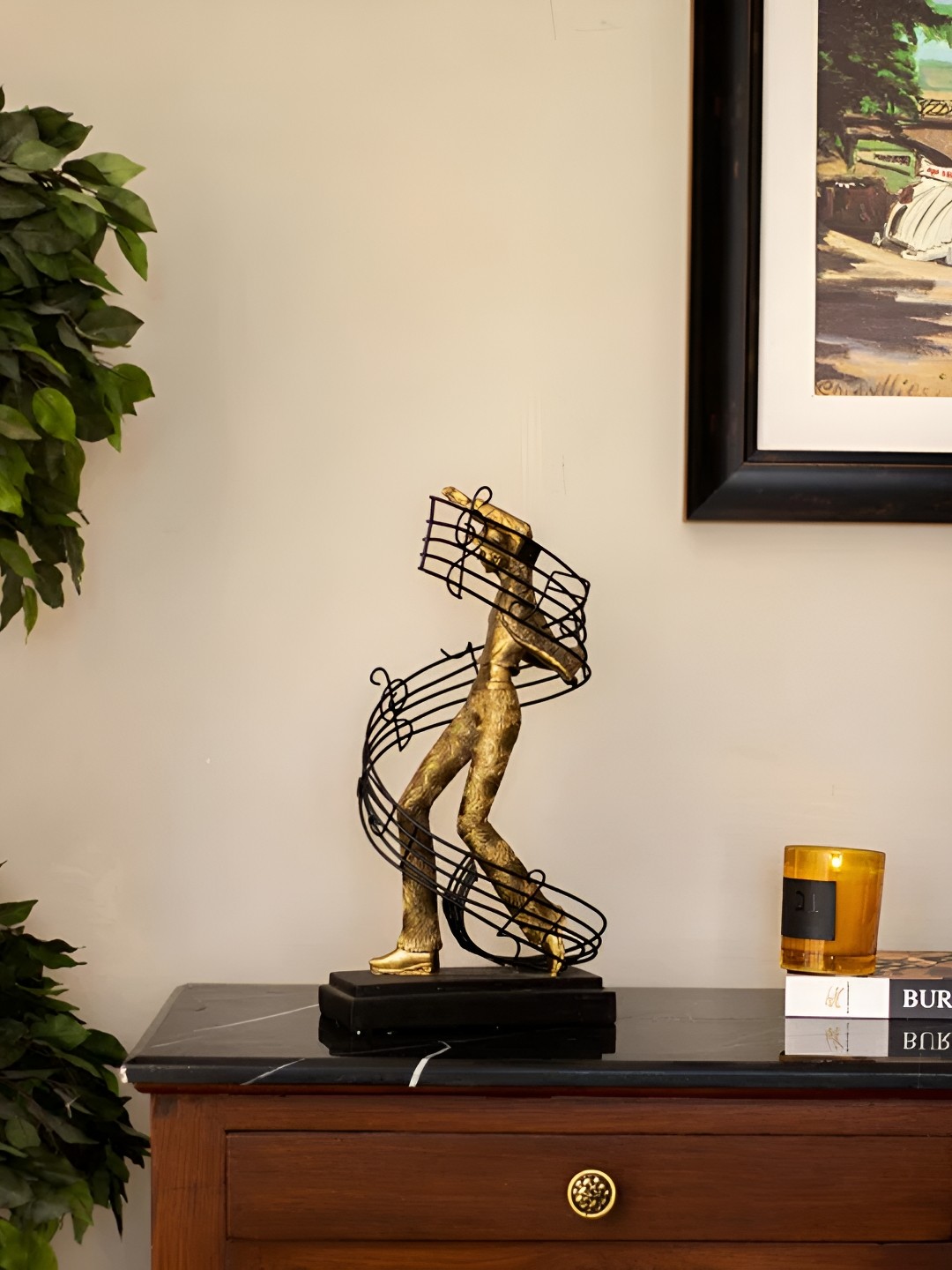 

THEDECORKART Gold-Toned Figurine Showpiece