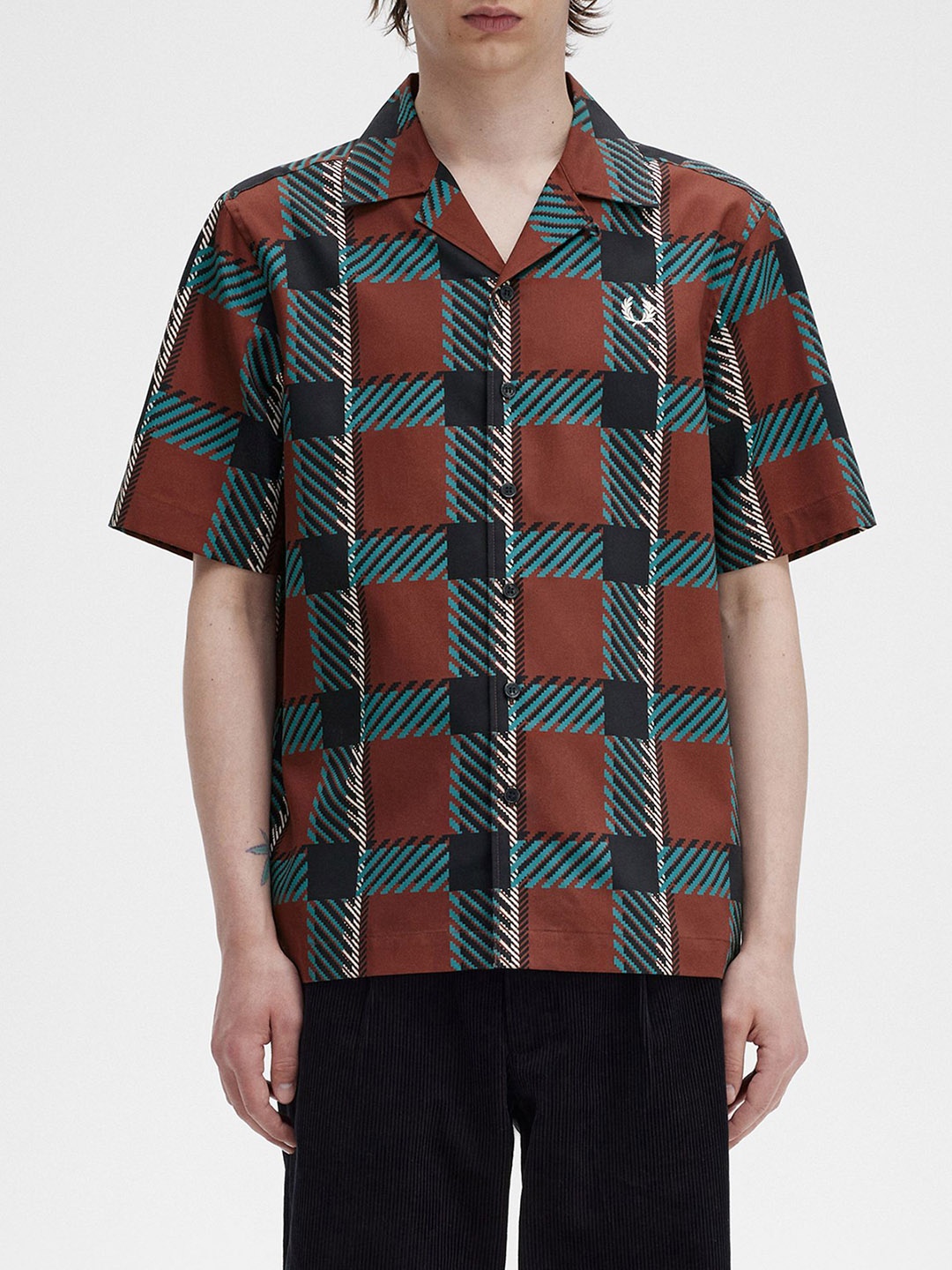 

Fred Perry Men Opaque Checked Casual Shirt, Brown
