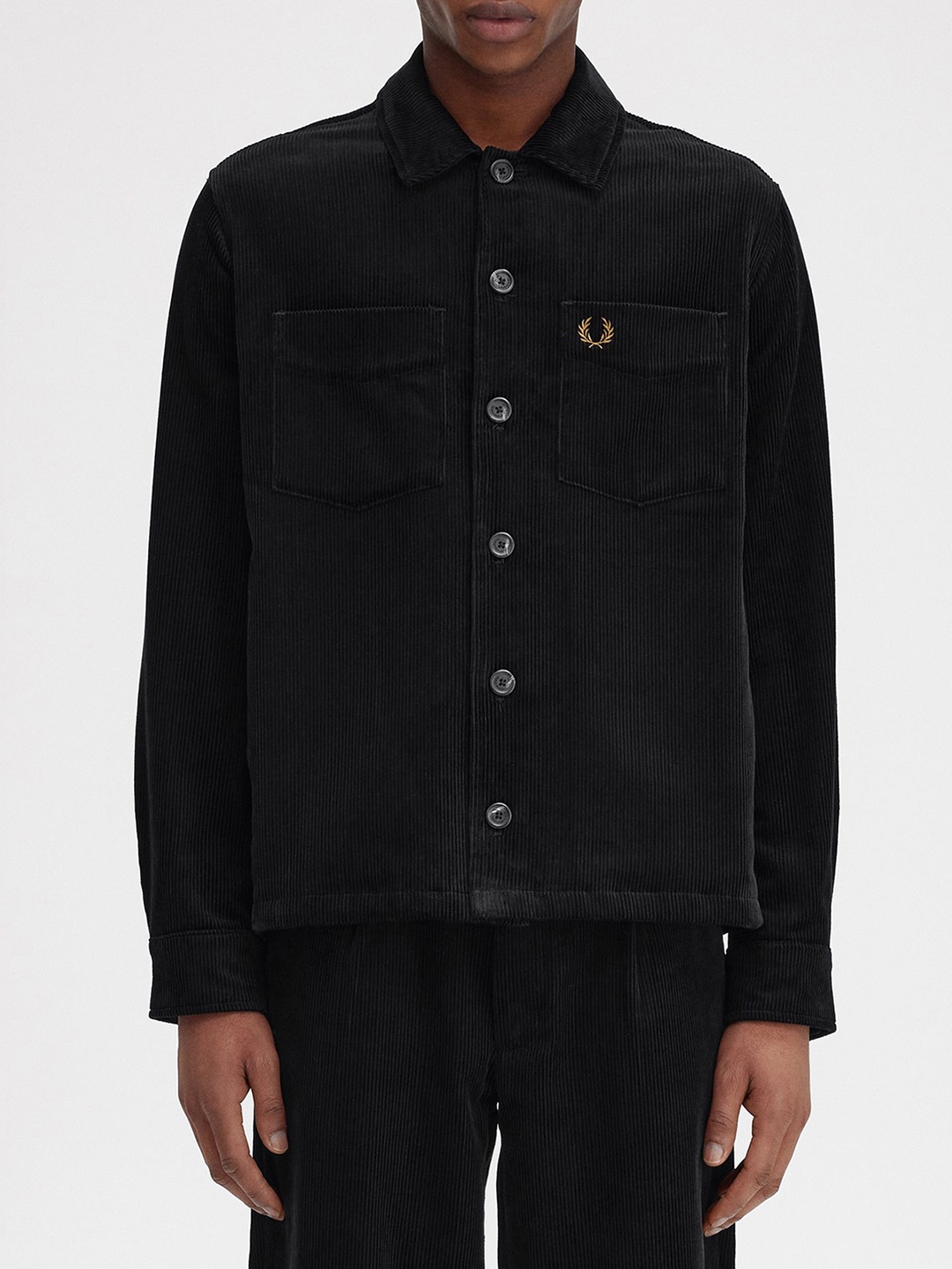 

Fred Perry Men Opaque Casual Shirt, Black