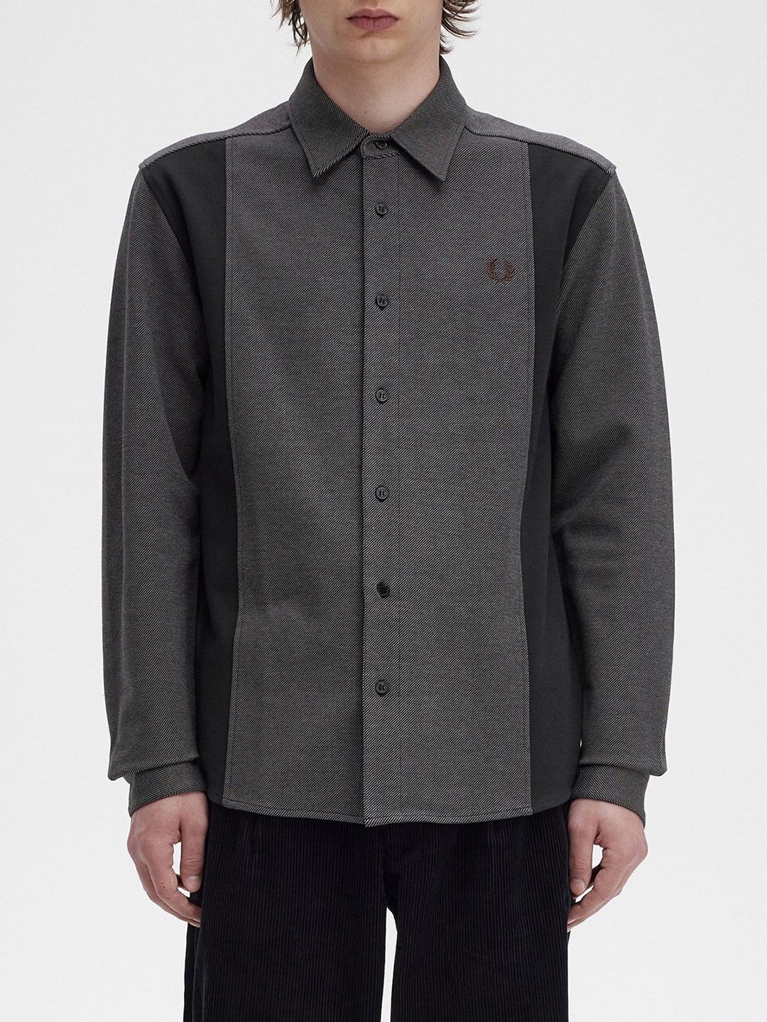 

Fred Perry Men Opaque Casual Shirt, Black