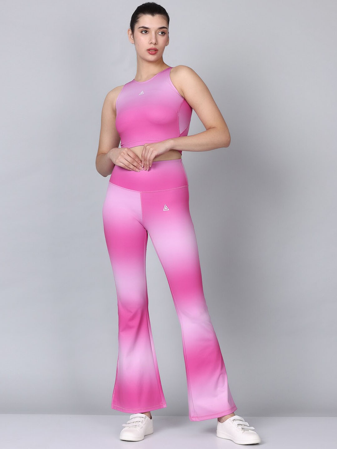 

Aesthetic Bodies Tie & Dye Printed Round Neck Tracksuits, Pink