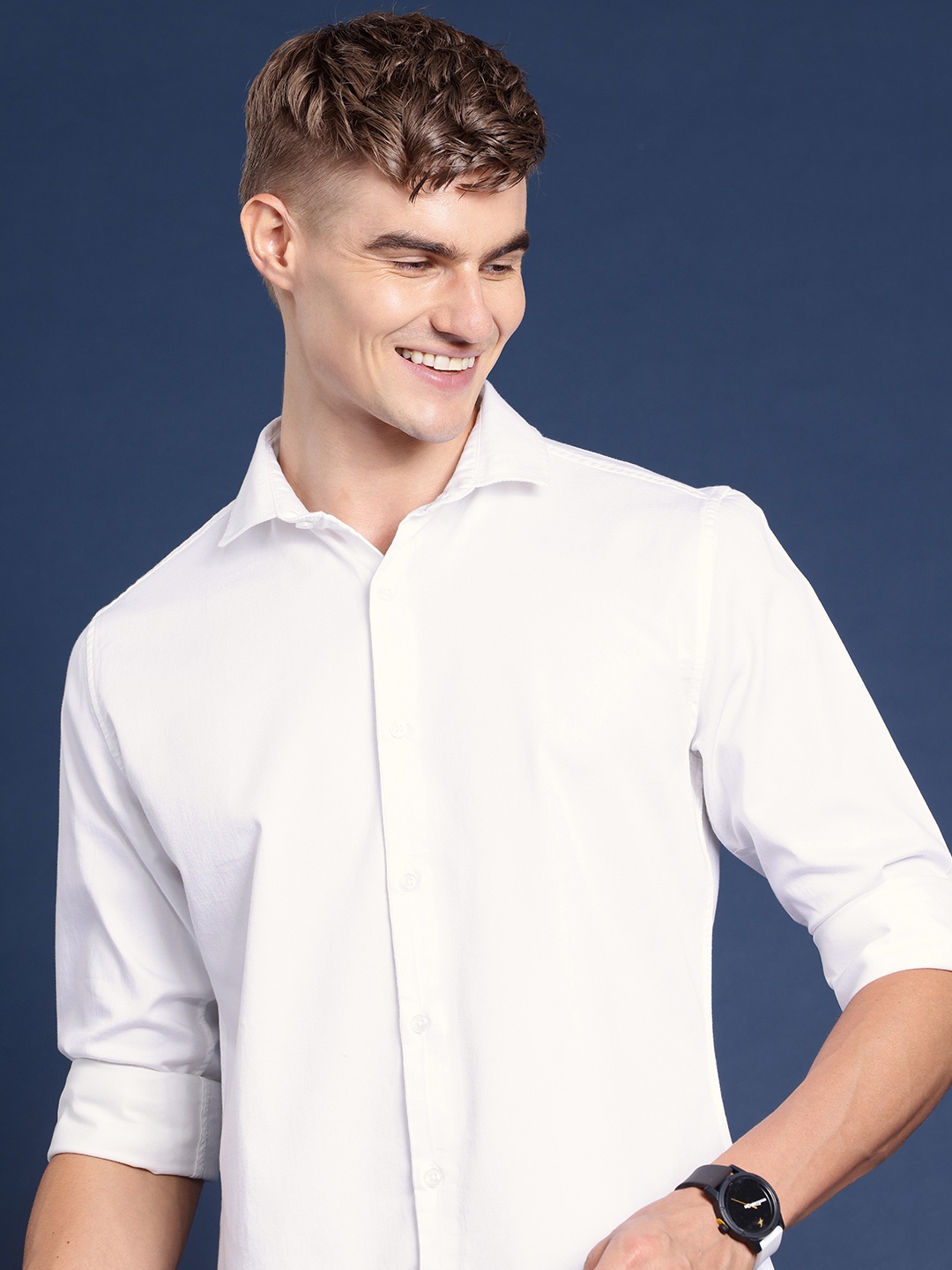

Mast & Harbour Men Solid Casual Shirt, White