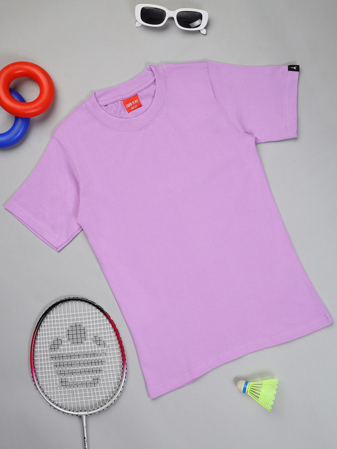 

Gavin Paris Girls Round-Neck Pure Cotton Bio Finish T-shirt, Lavender