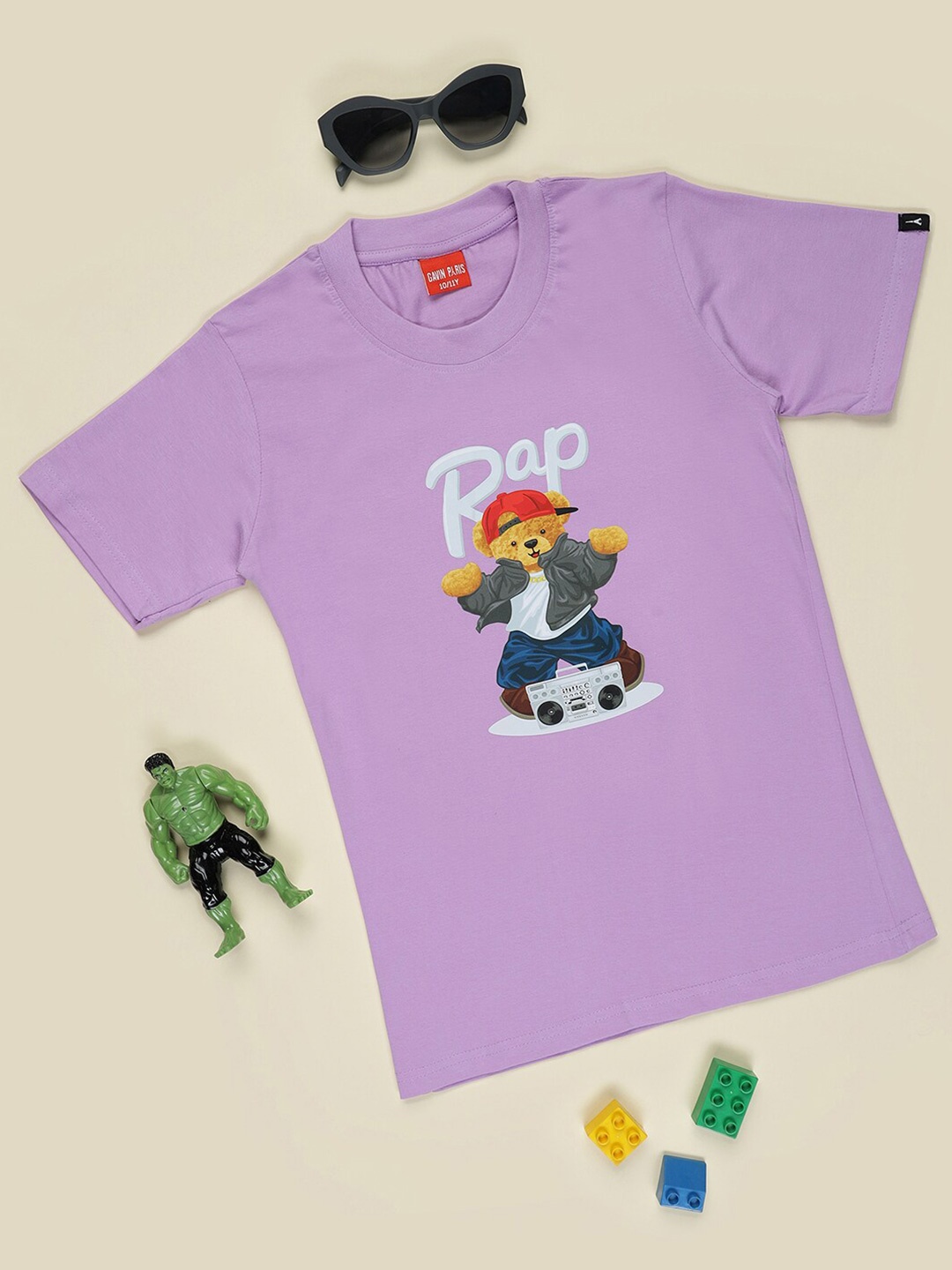 

Gavin Paris Girls Graphic Printed Pure Cotton Bio Finish T-shirt, Lavender