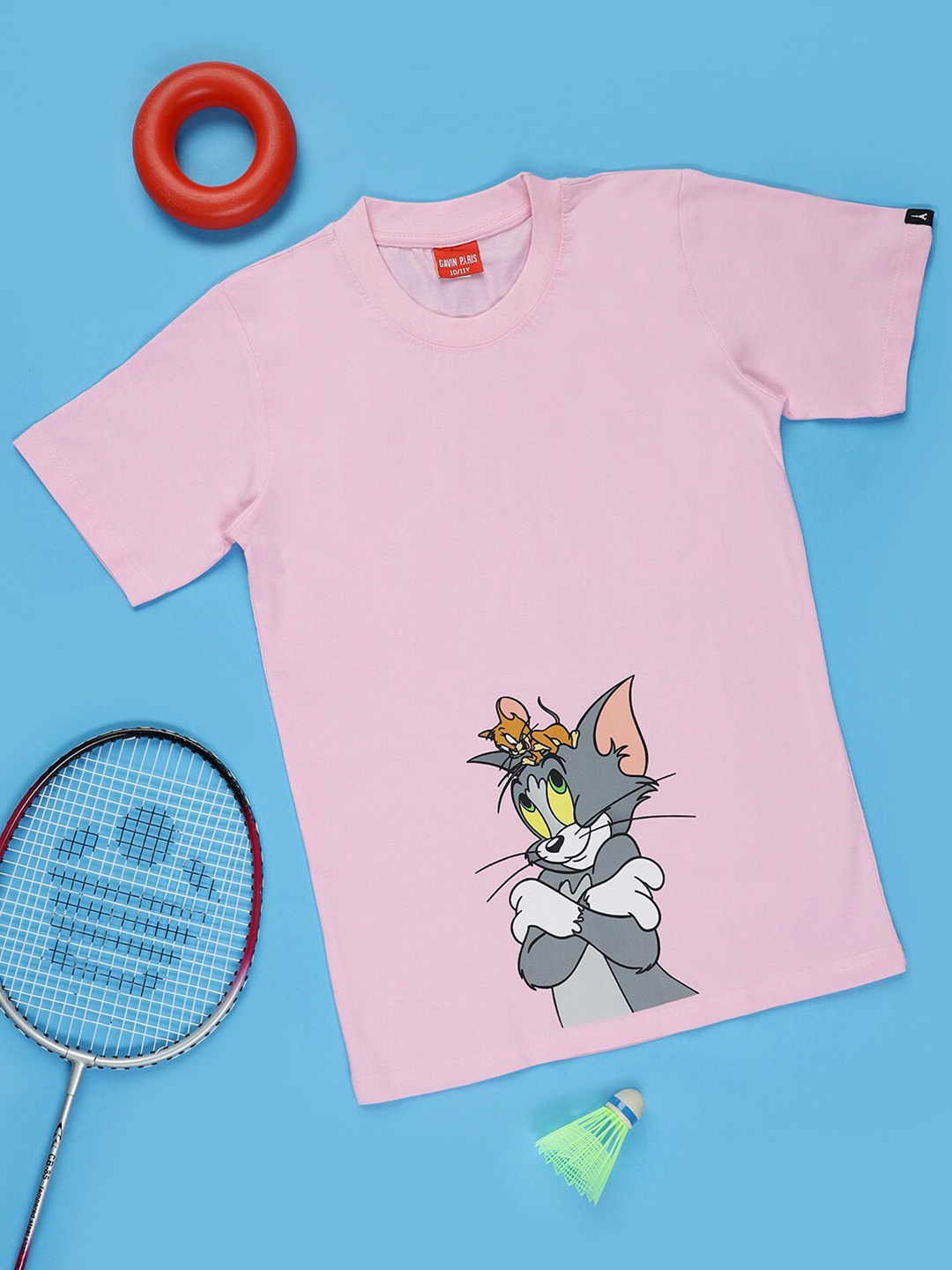 

Gavin Paris Girls Tom & Jerry Printed Pure Cotton Bio Finish T-shirt, Pink