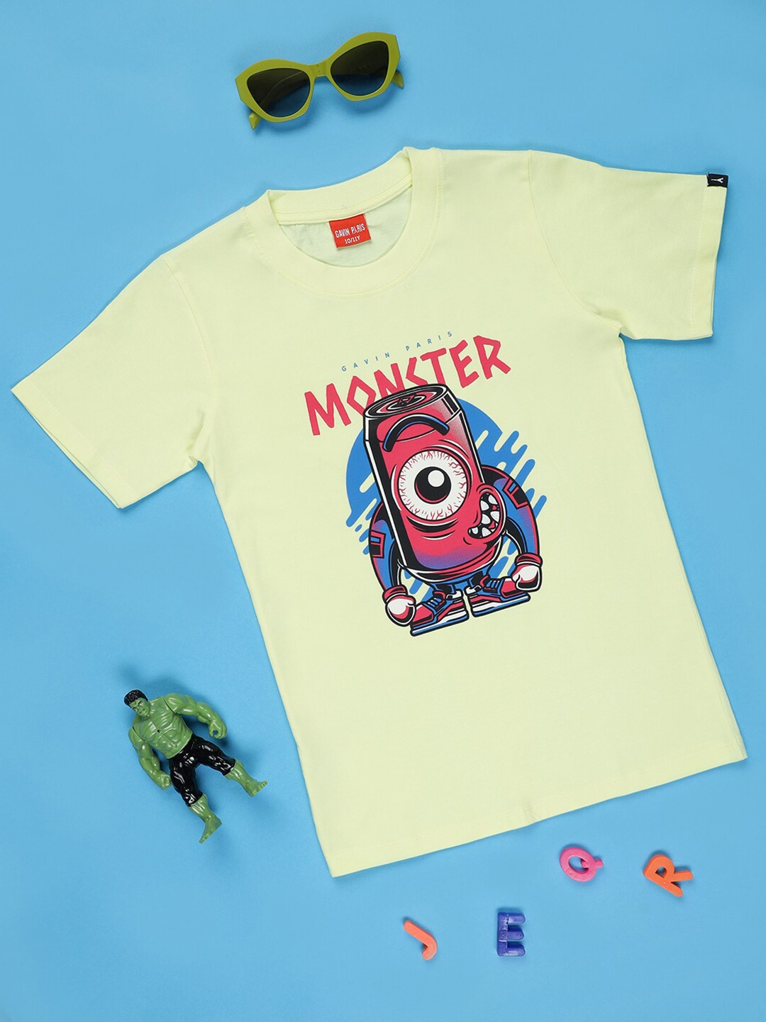 

Gavin Paris Girls Graphic Printed Pure Cotton Bio Finish T-shirt, Yellow