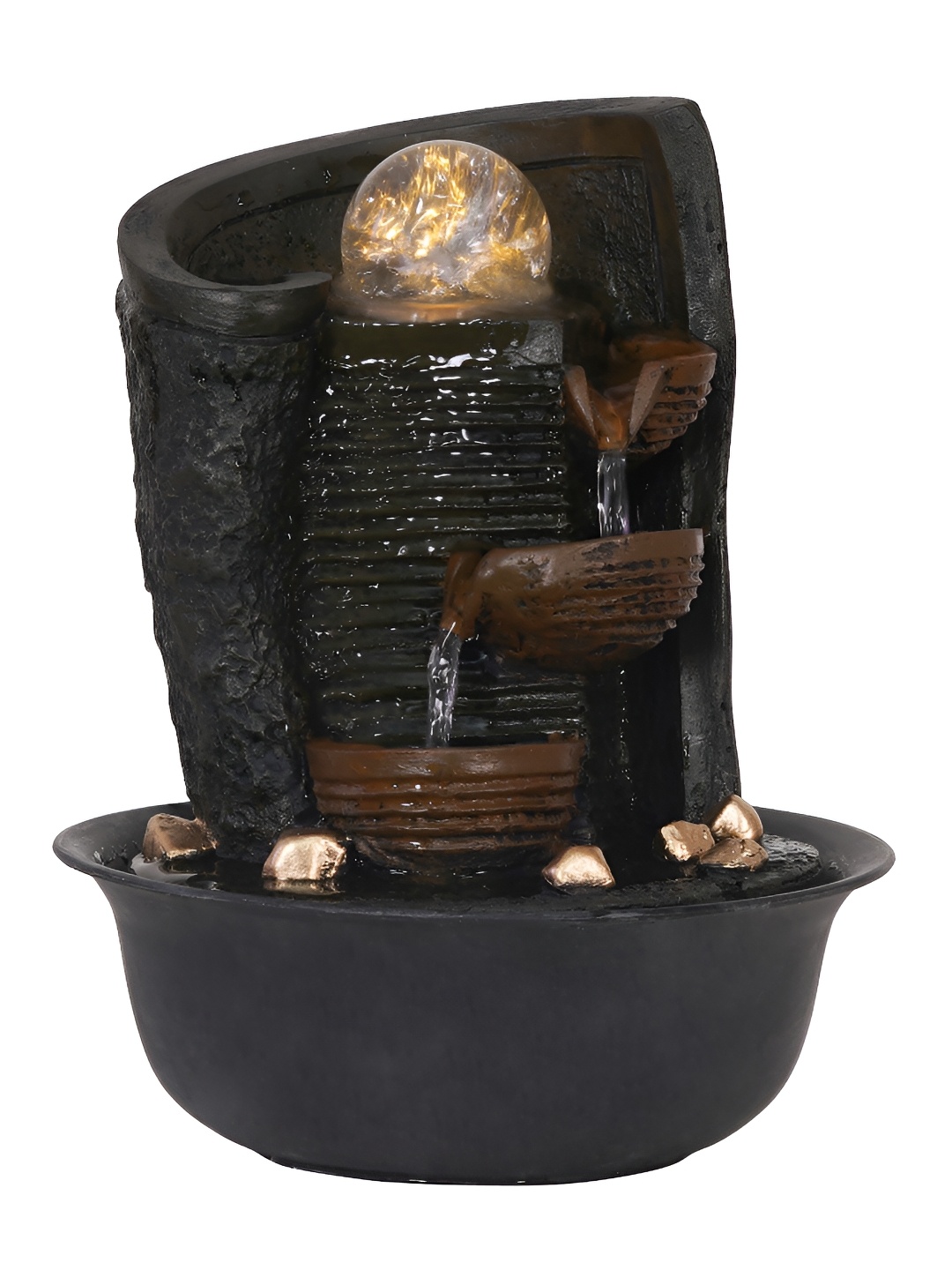 

Craft Smith Brown Textured Trio Pot Water Fountain