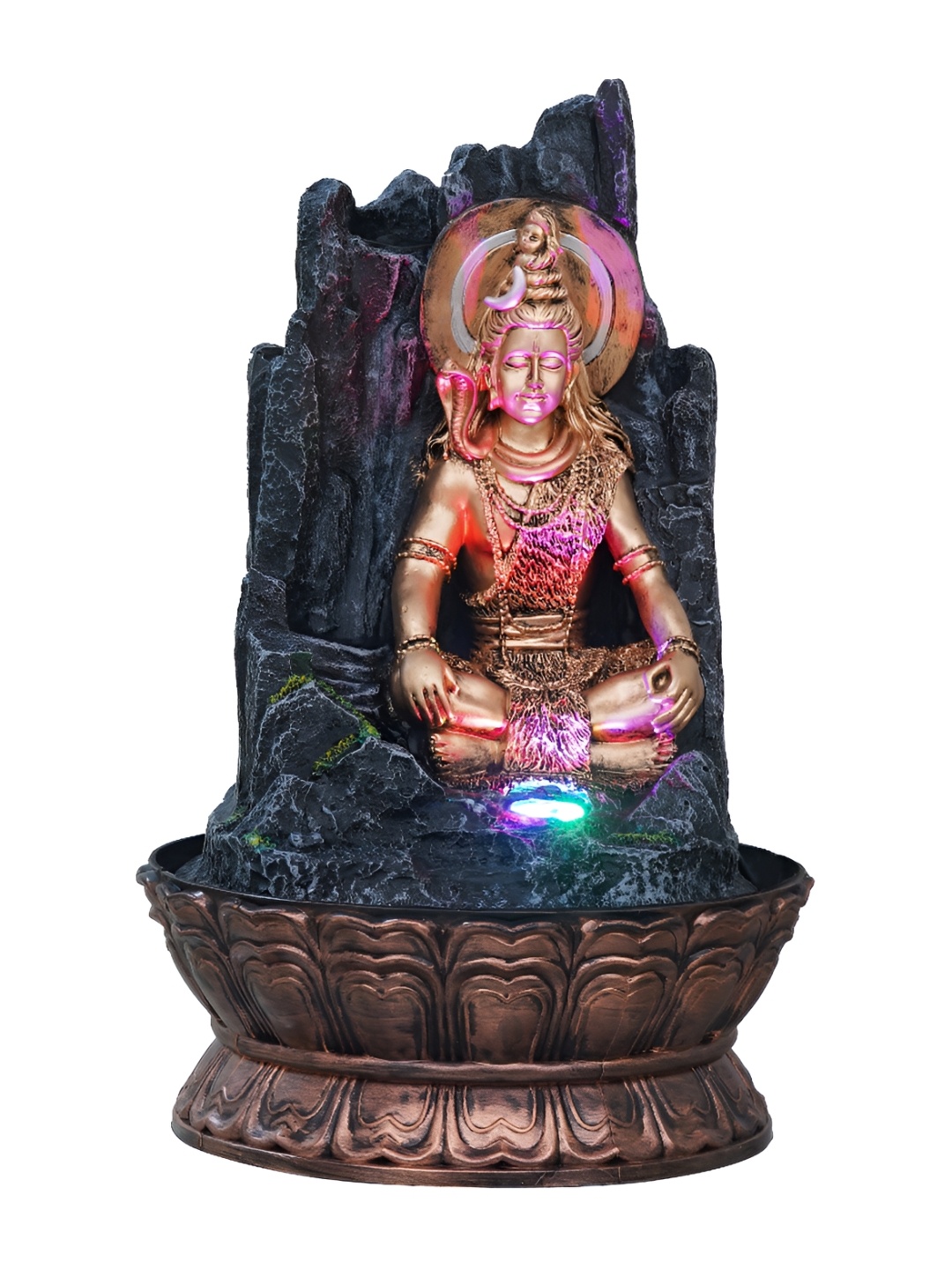 

Craft Smith Grey & Gold Toned Textured Table Top Water Fountain