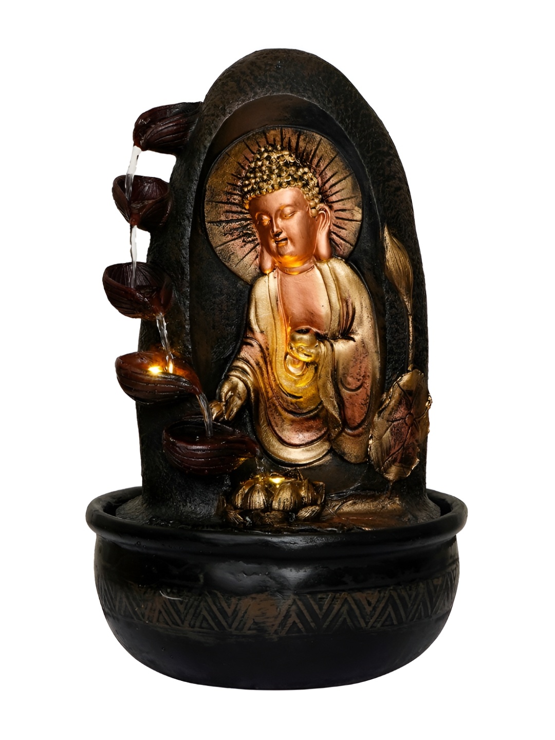 

Craft Smith Brown & Yellow Textured Buddha Fountain