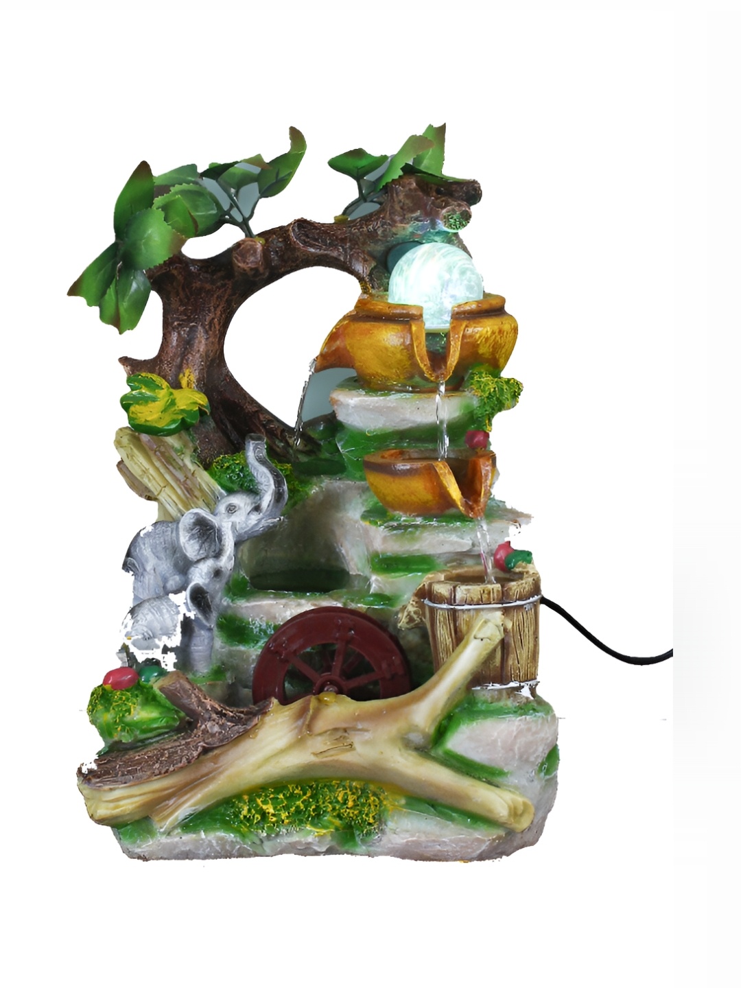 

Craft Smith Green Textured Jungle Theme Water Fountain