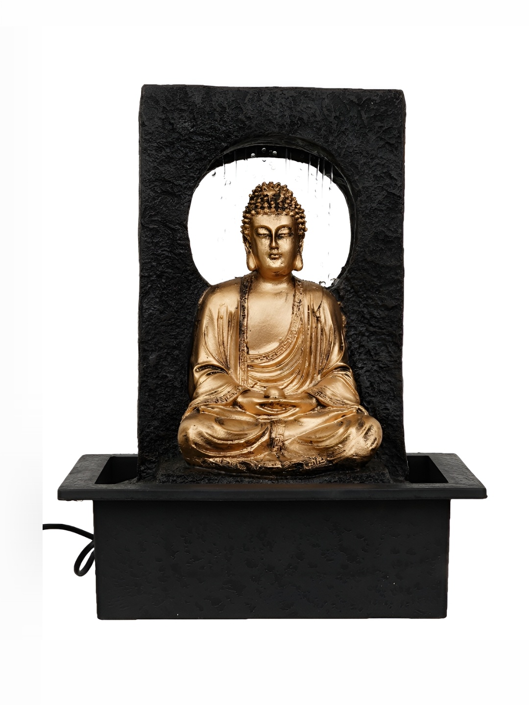 

Craft Smith Brown Textured Meditating Buddha Water Fountain