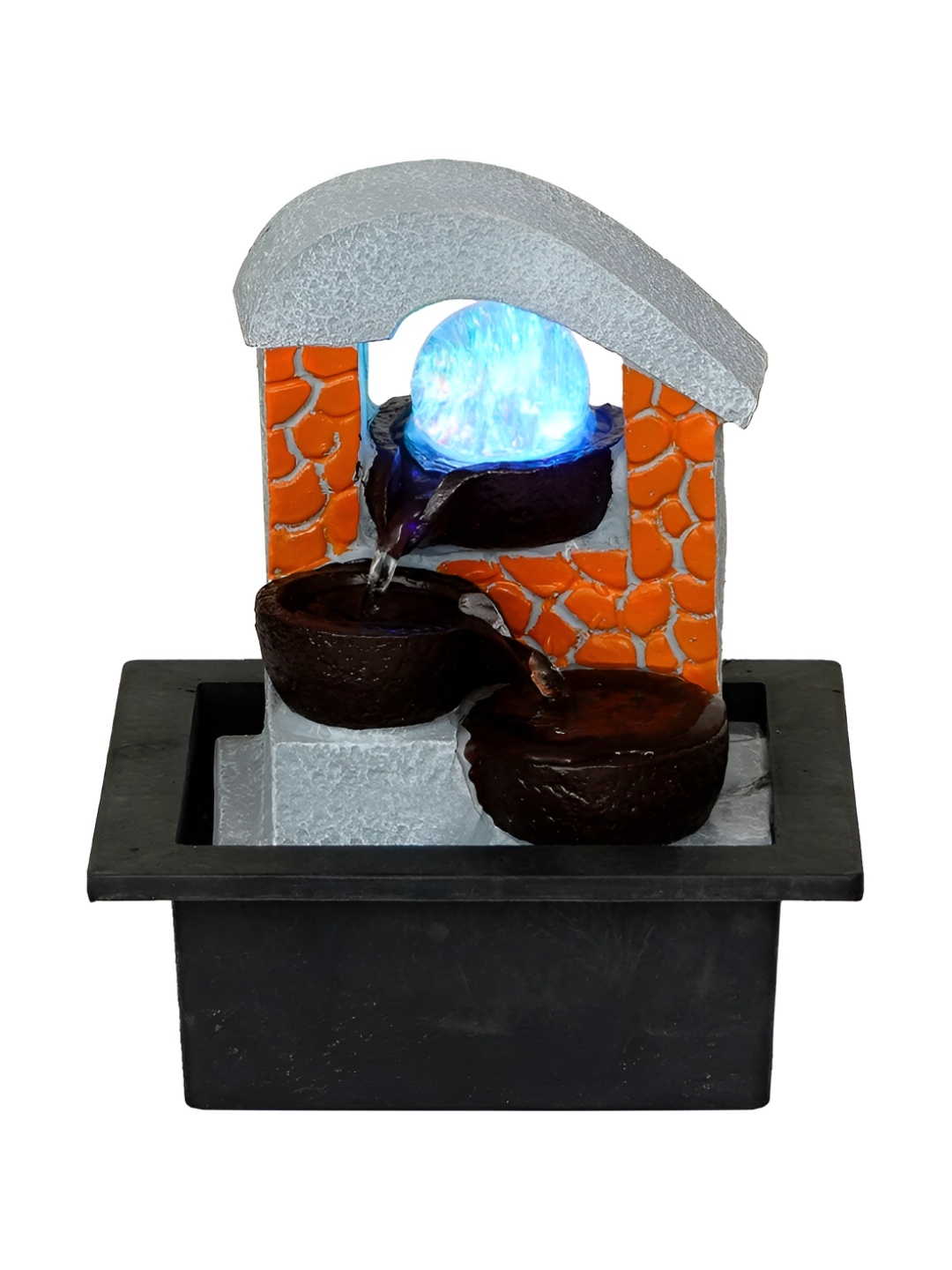 

Craft Smith Orange Coloured Textured Crystal Ball Water Fountain