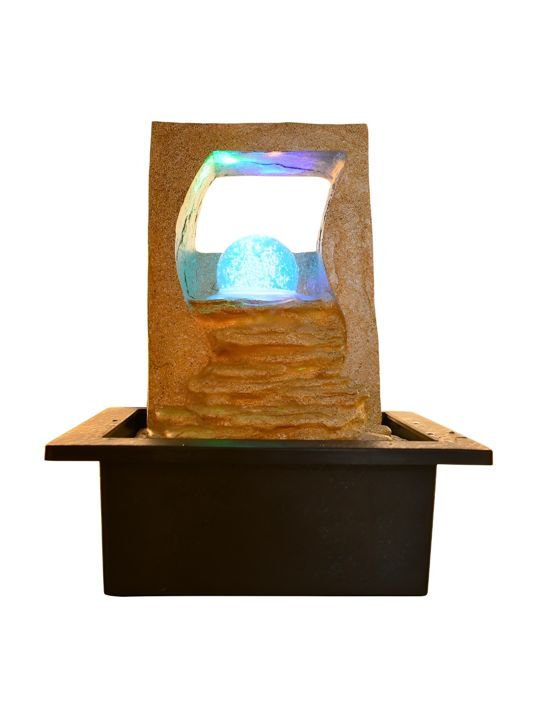 

Craft Smith Camel Brown and Black Textured Crystal Ball Water Fountain