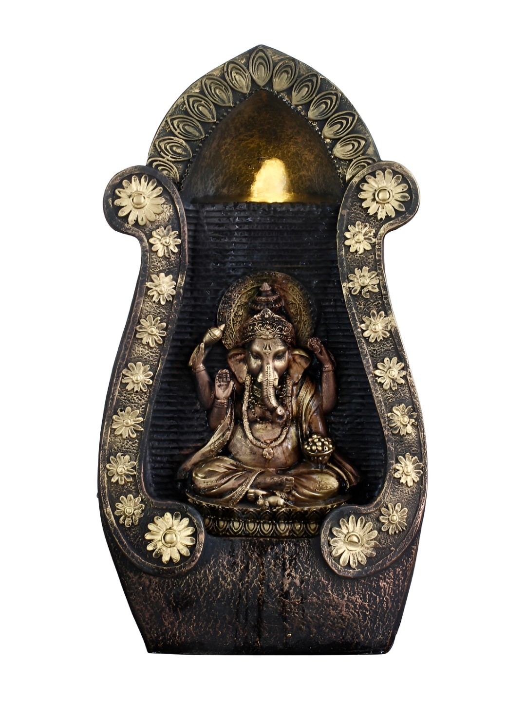 

Craft Smith Brown and GoldToned Textured Ganesha Water Fountain