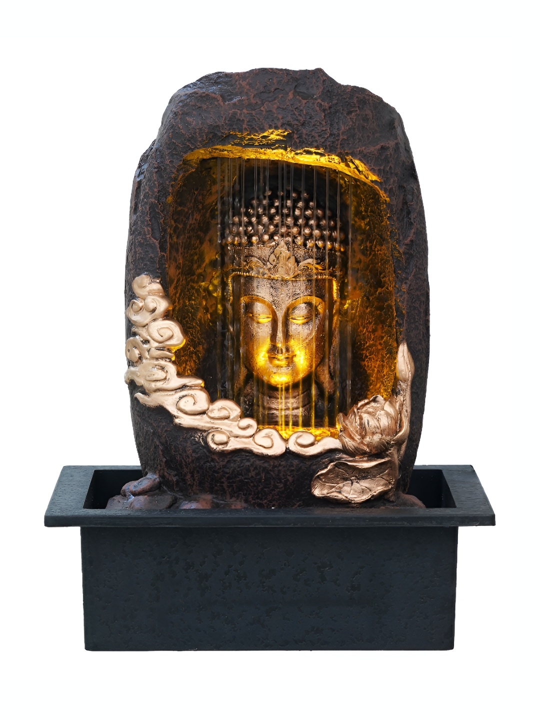 

Craft Smith Brown Textured Meditating Buddha Water Fountain