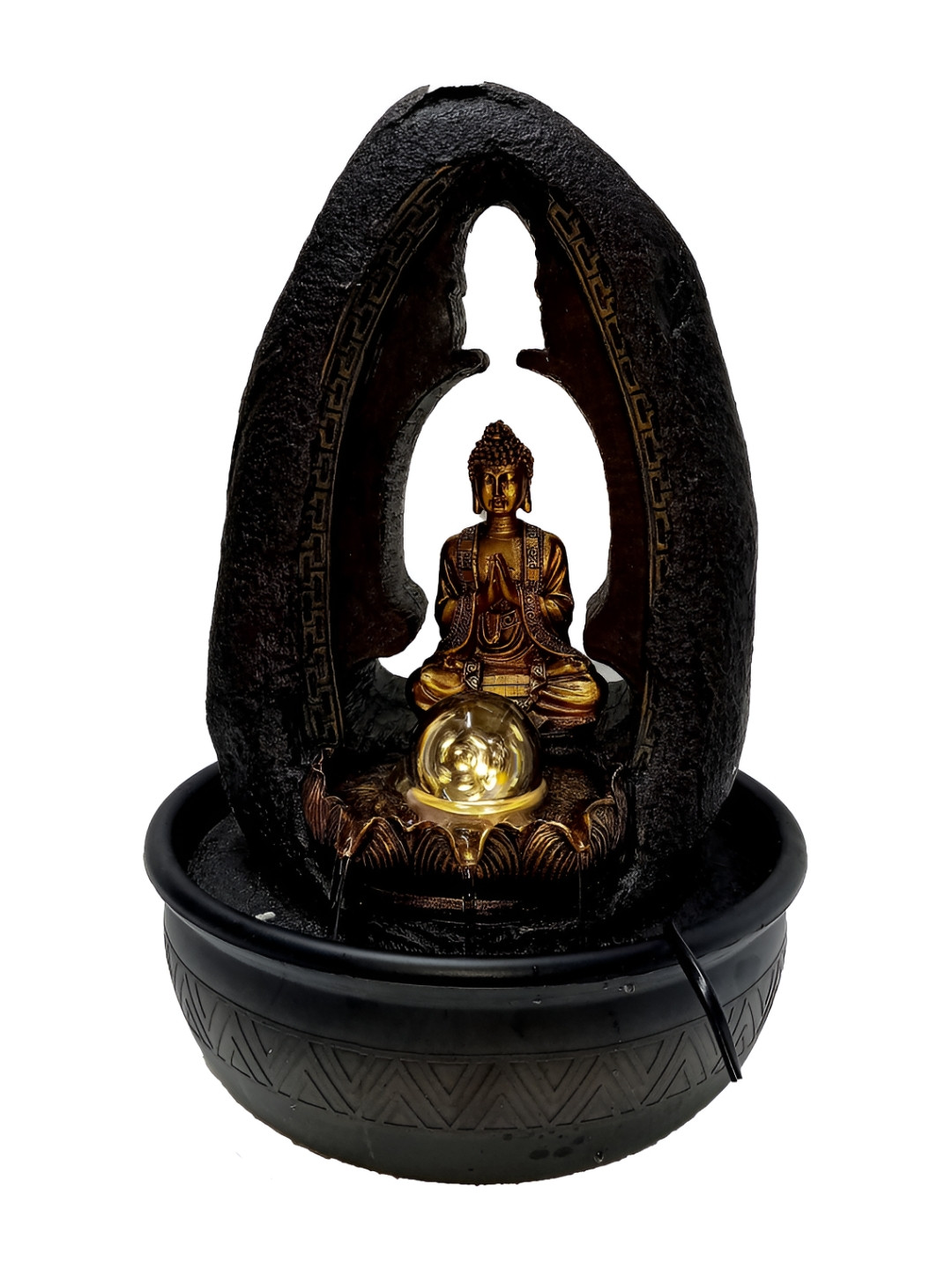 

Craft Smith Brown Textured Buddha Table Top Water Fountain