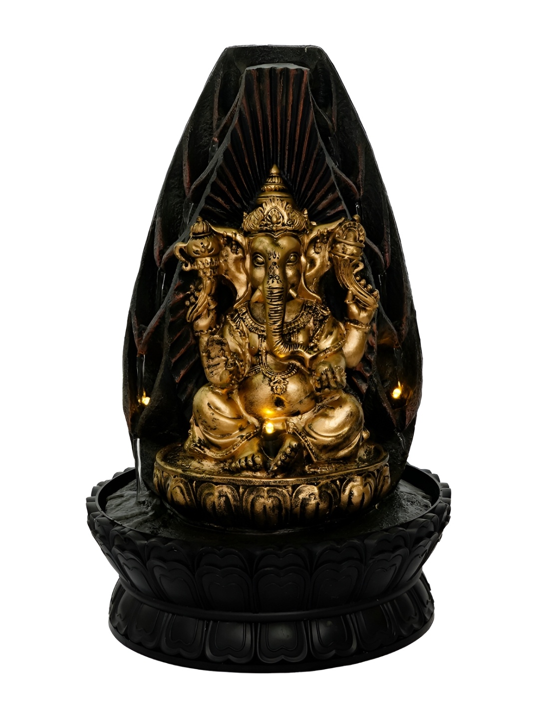 

Craft Smith Brown and GoldToned Textured Ganesha Water Fountain