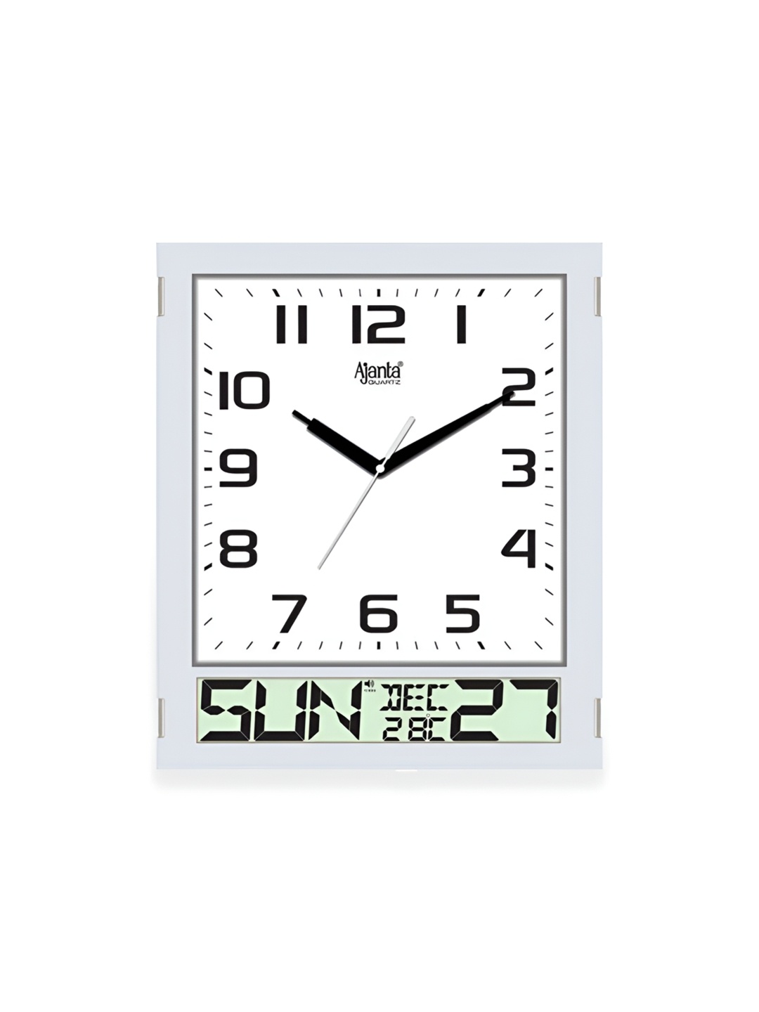 

Ajanta White and Black Contemporary Analogue Wall Clock