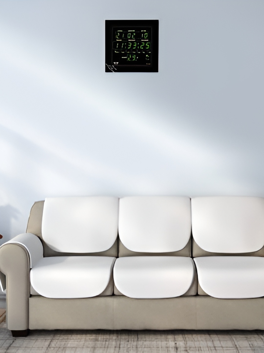 

Ajanta Black and White Contemporary Digital Wall Clock